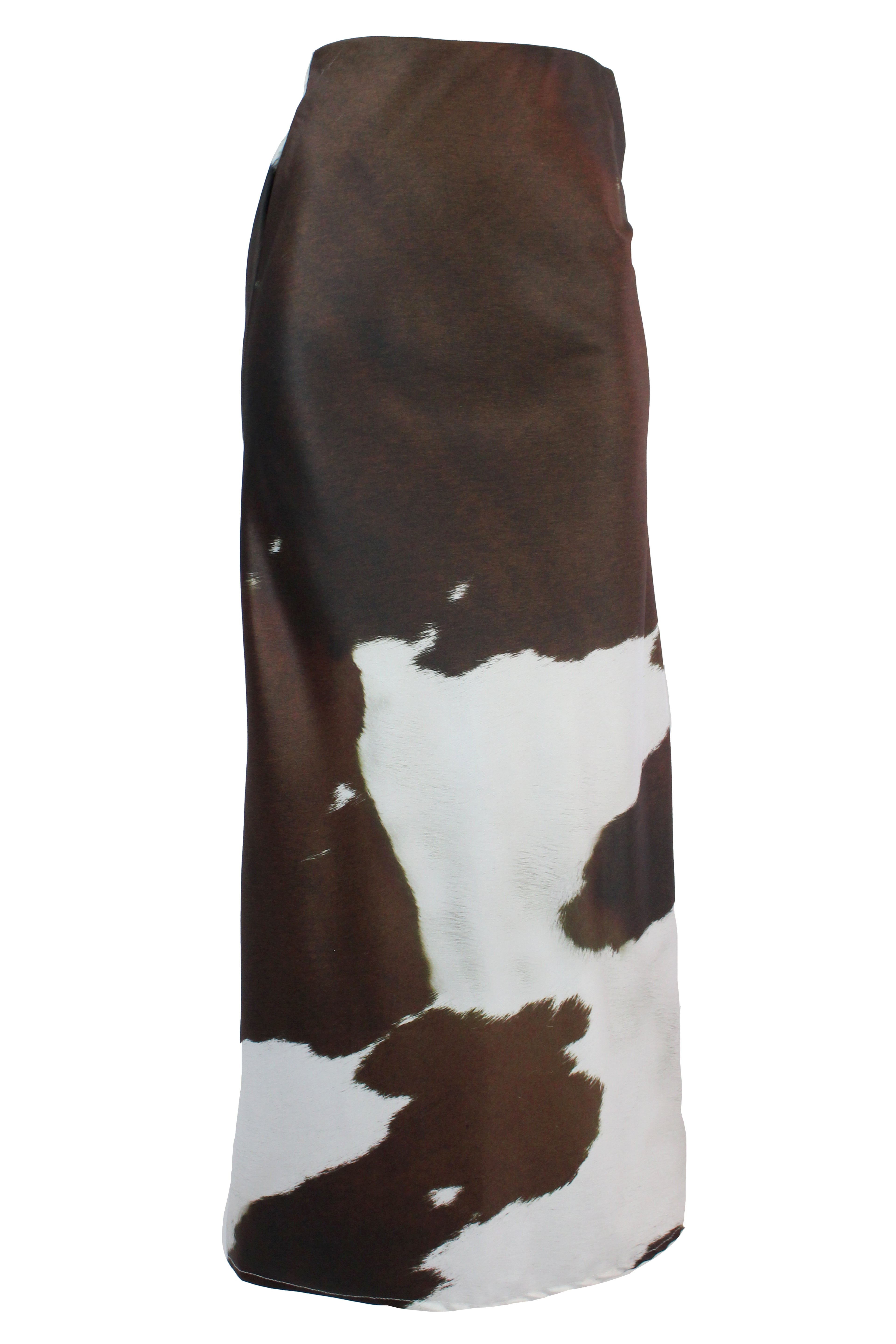 4106SVJ1 Falda Satín Estampado Vaca