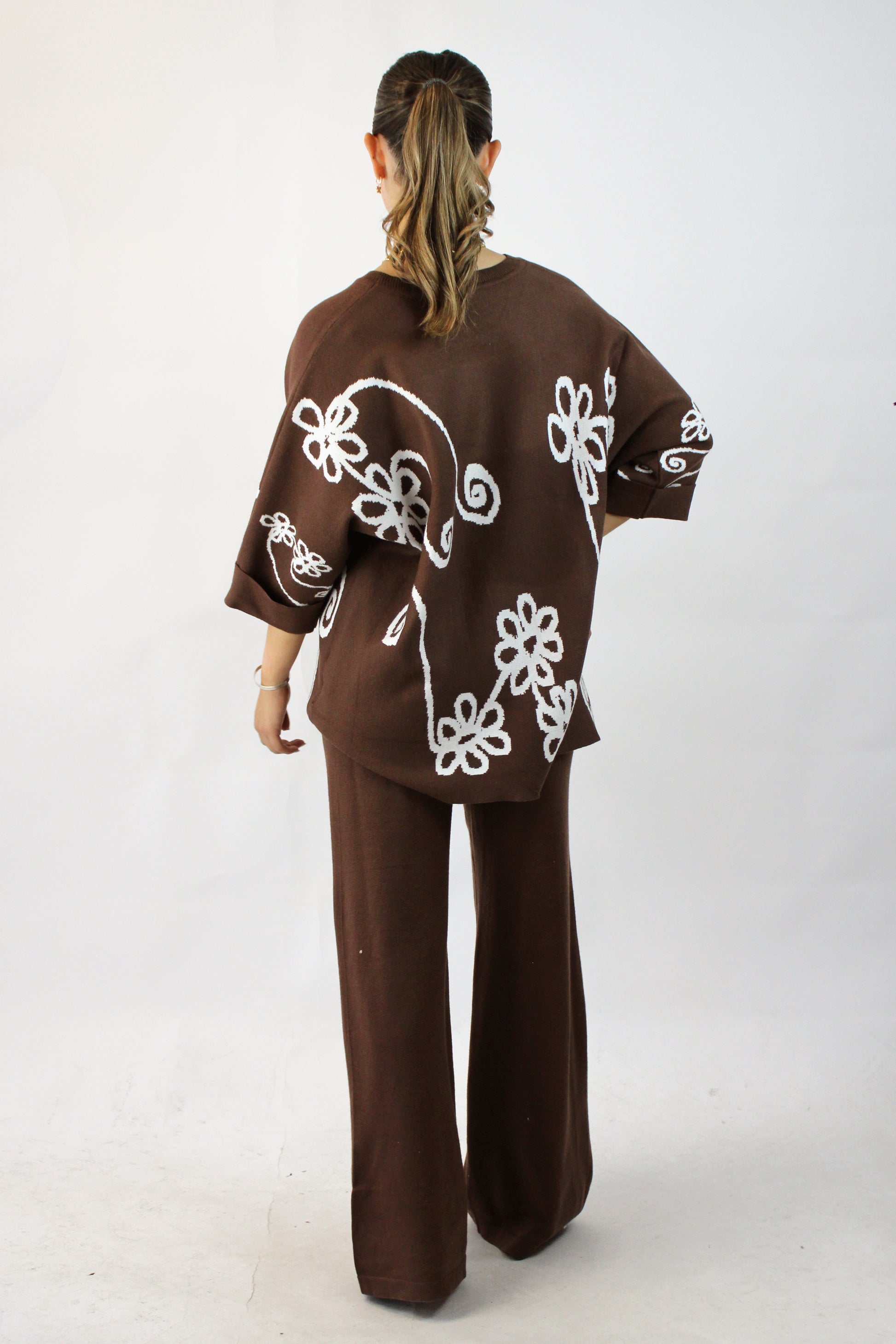 JSY804 Conjunto Suéter Diseño Flores