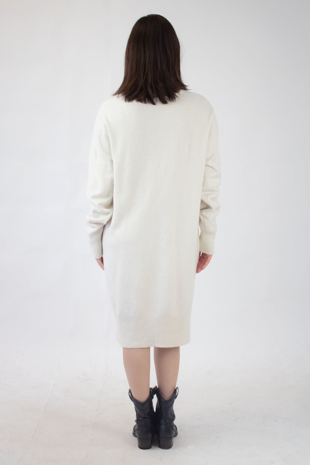 L1567 Vestido Tipo Suéter Cuello V