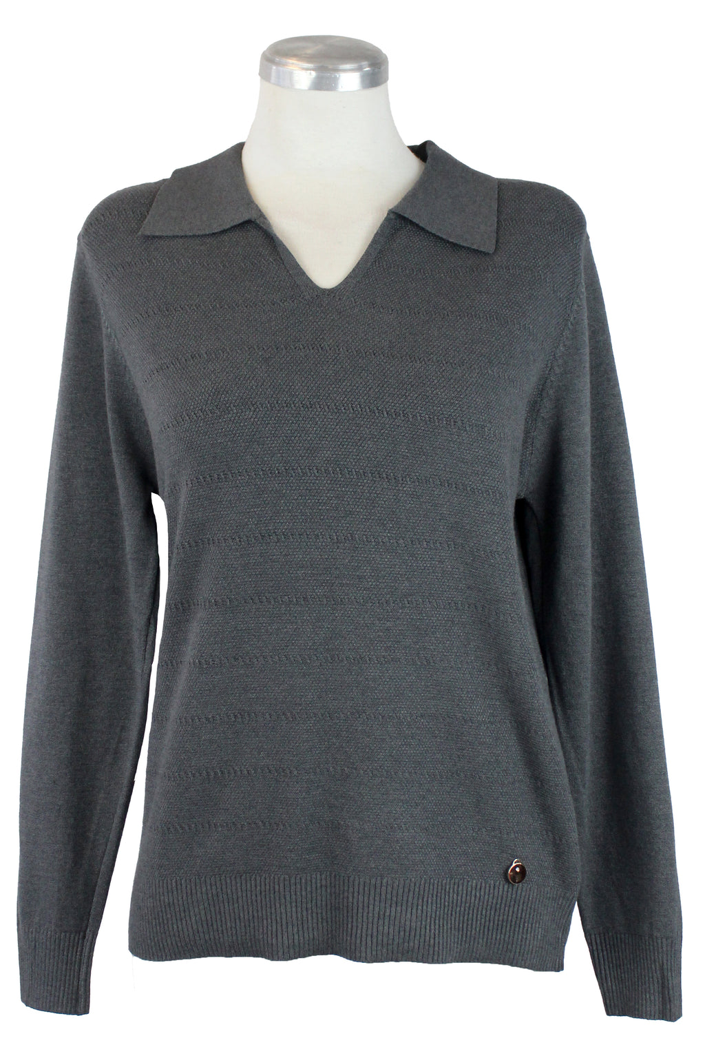 M17313A Suéter Cuello Tipo Camisa Dije Inferior