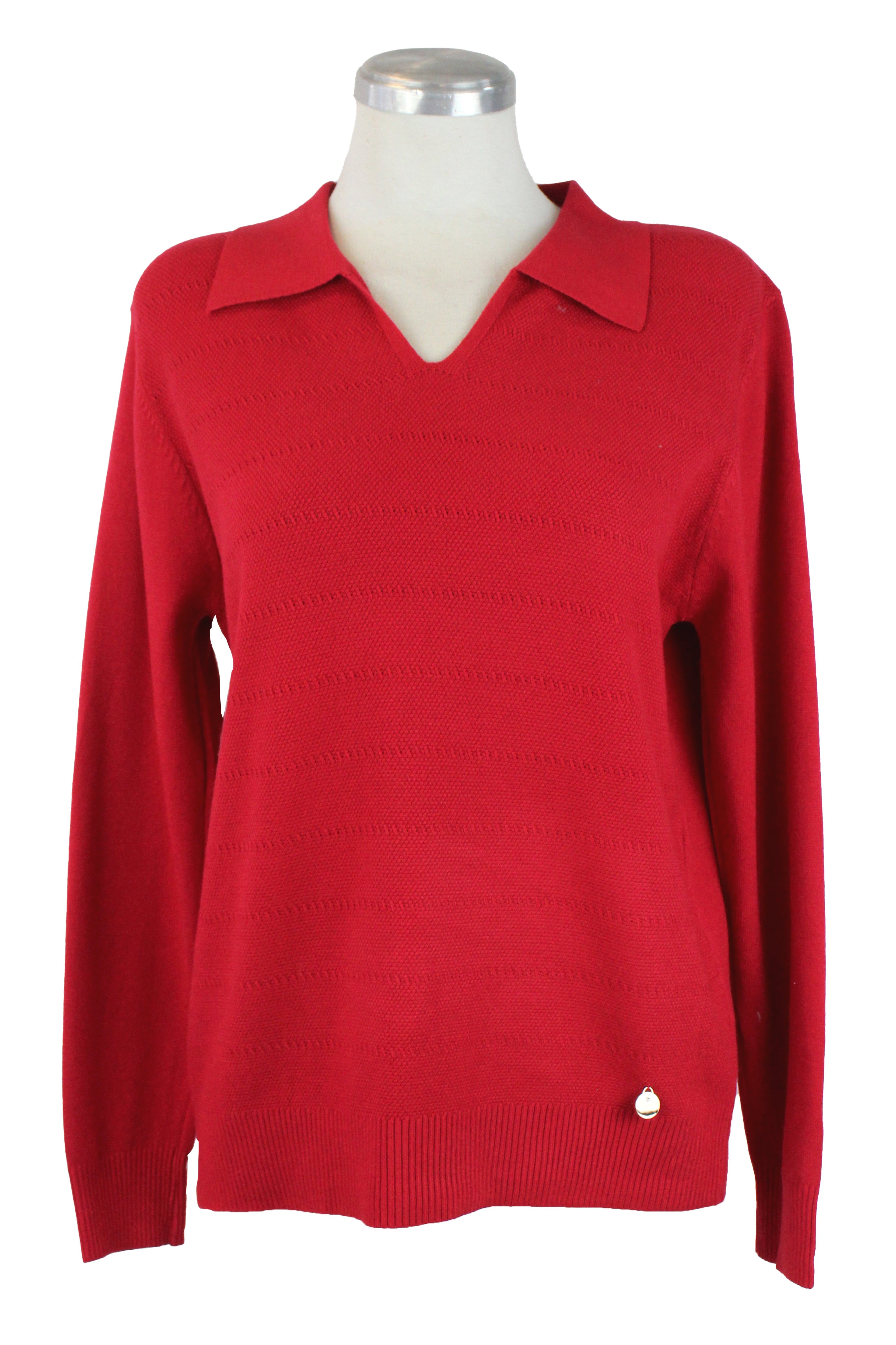 M17313A Suéter Cuello Tipo Camisa Dije Inferior