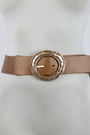 TTB-80 Cinto con Elástico Hebilla Circular Corrugada