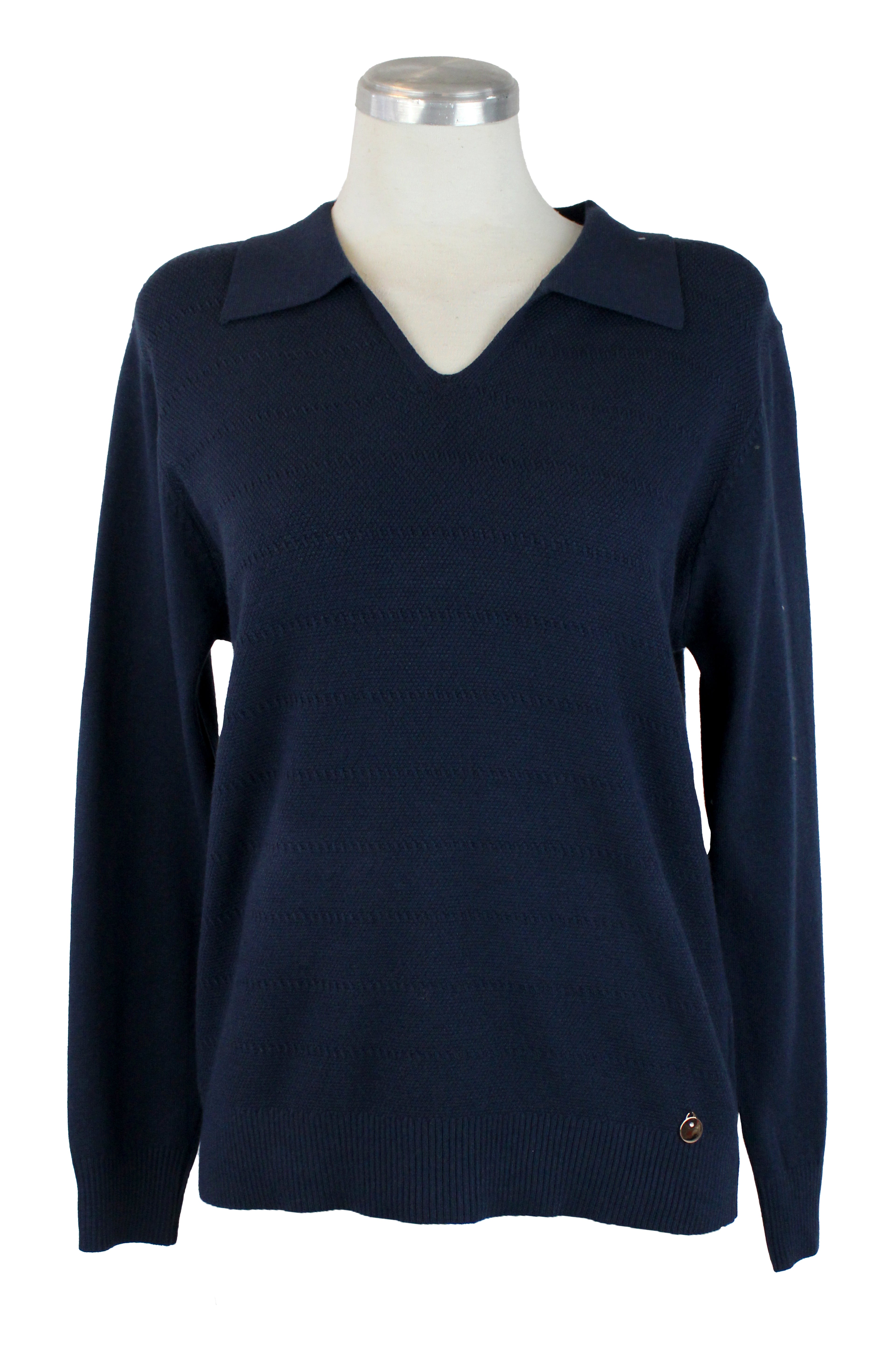 M17313A Suéter Cuello Tipo Camisa Dije Inferior