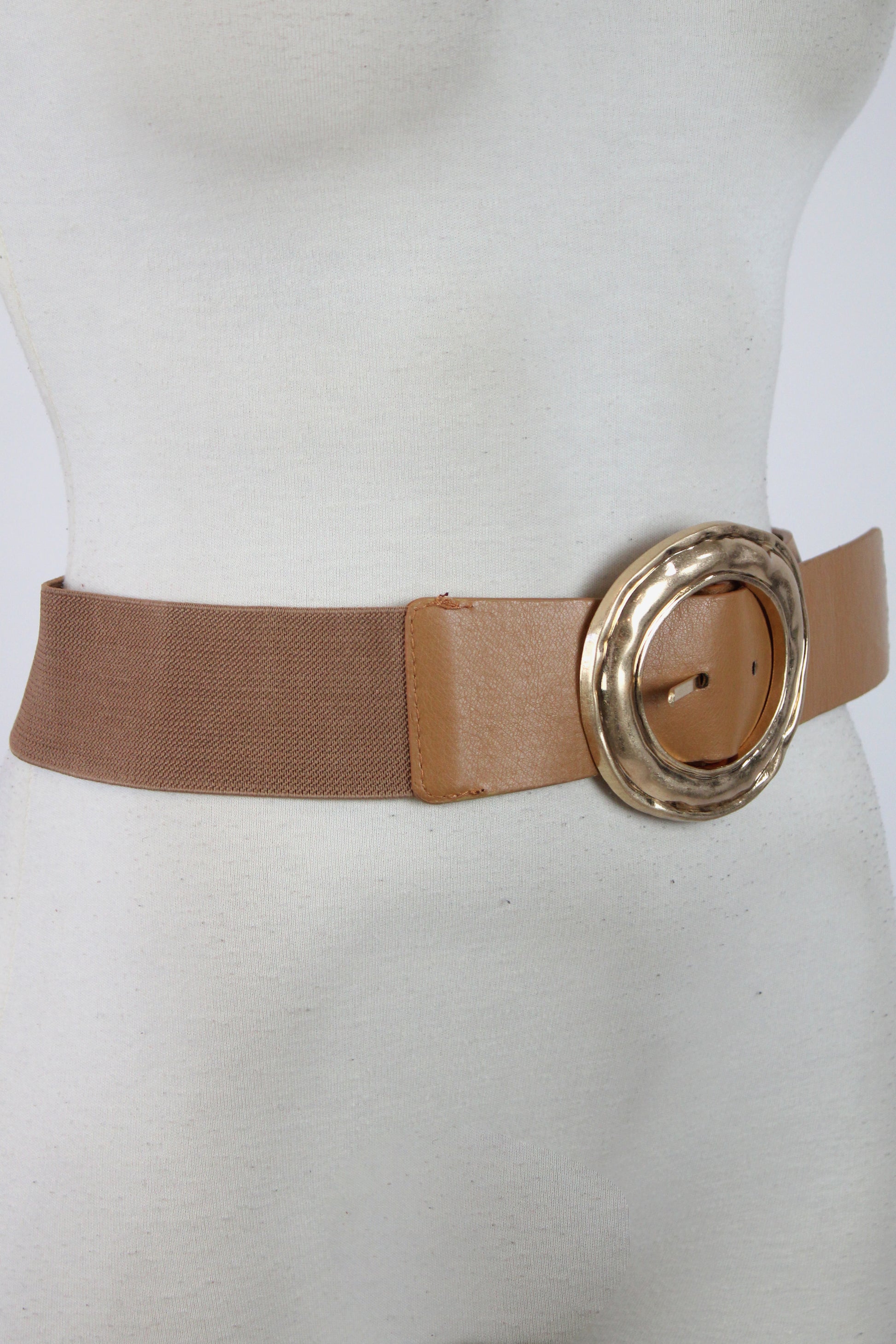 TTB-80 Cinto con Elástico Hebilla Circular Corrugada