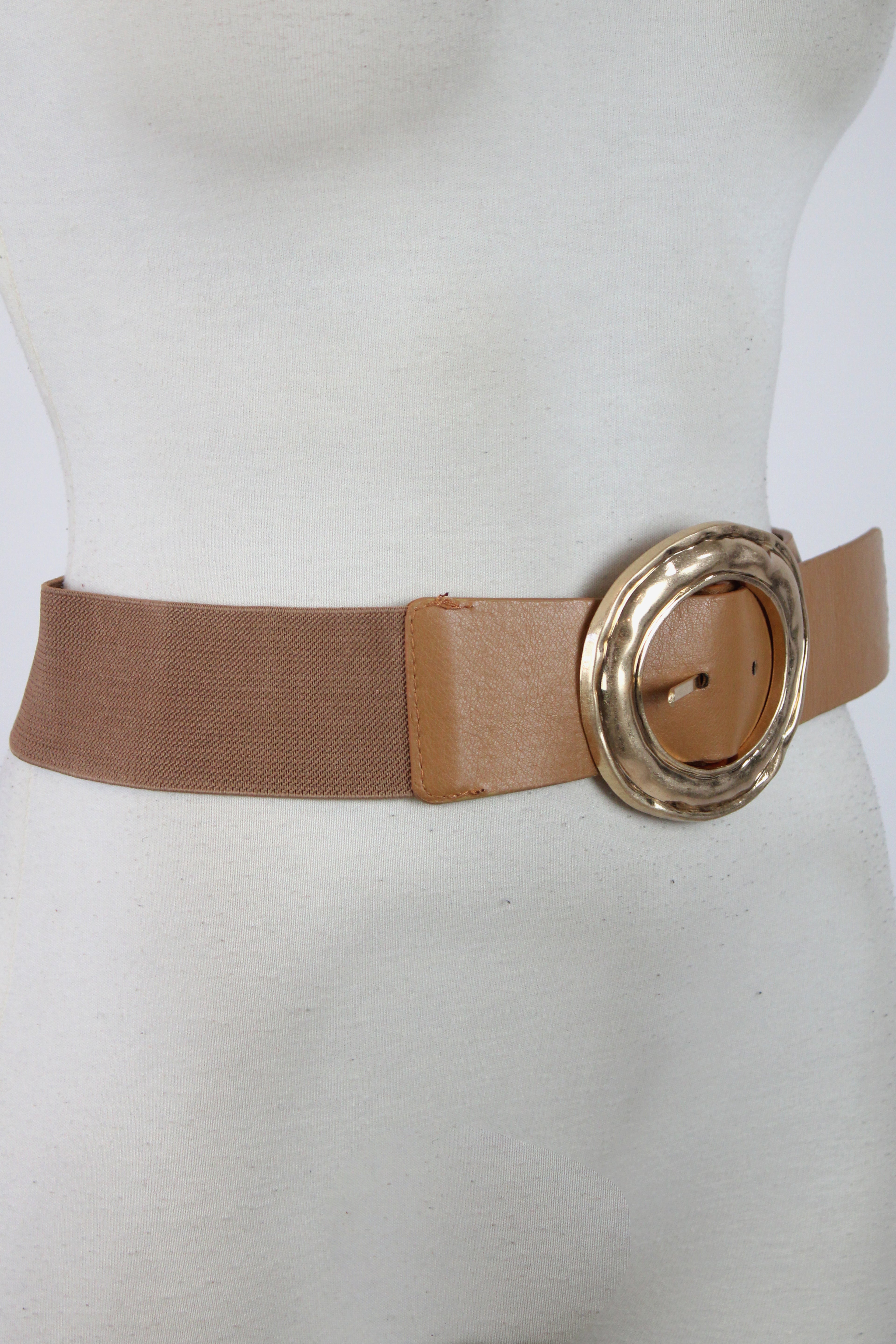 TTB-80 Cinto con Elástico Hebilla Circular Corrugada