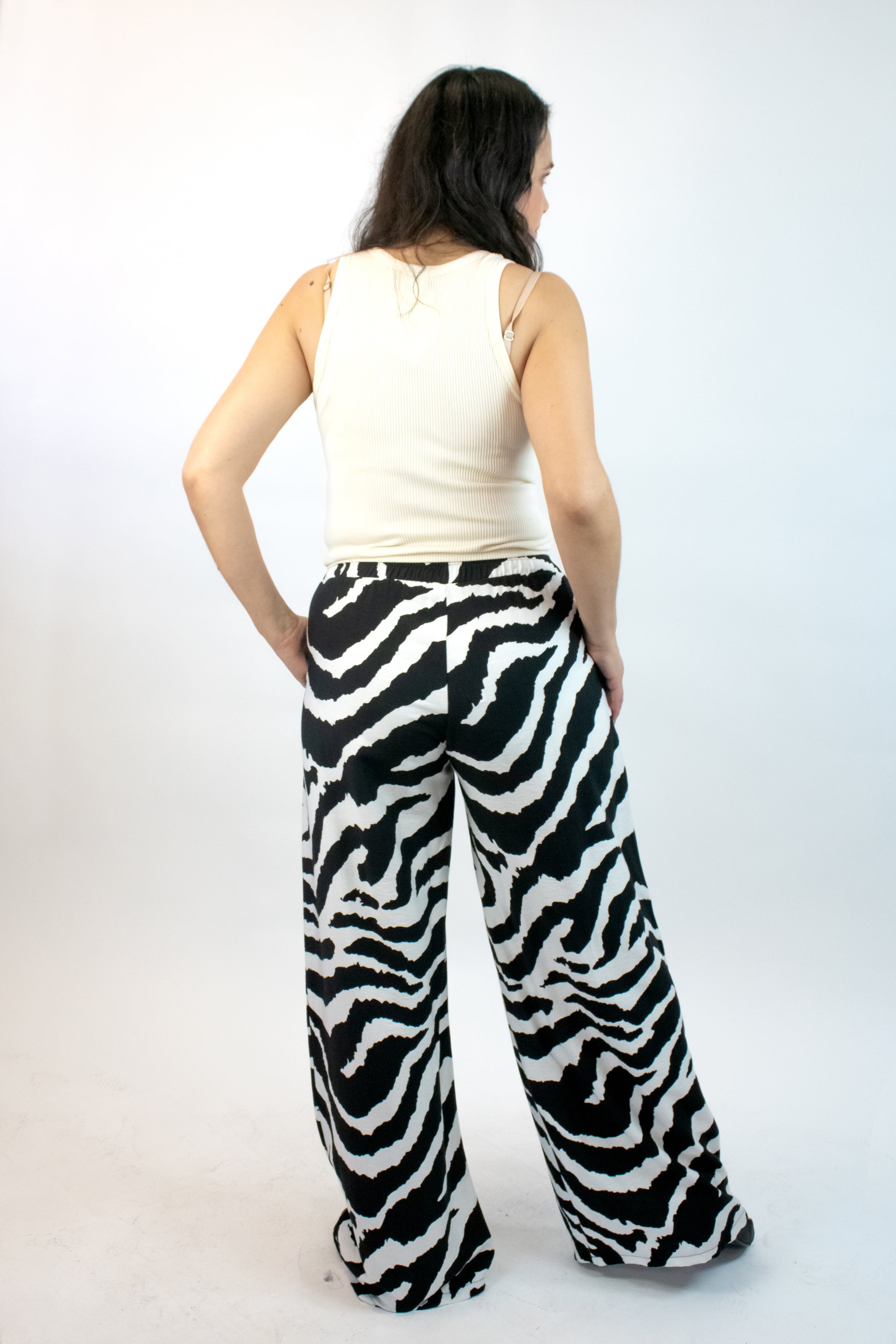 3959RFJ Pantalón Pierna Recta Estampado Zebra
