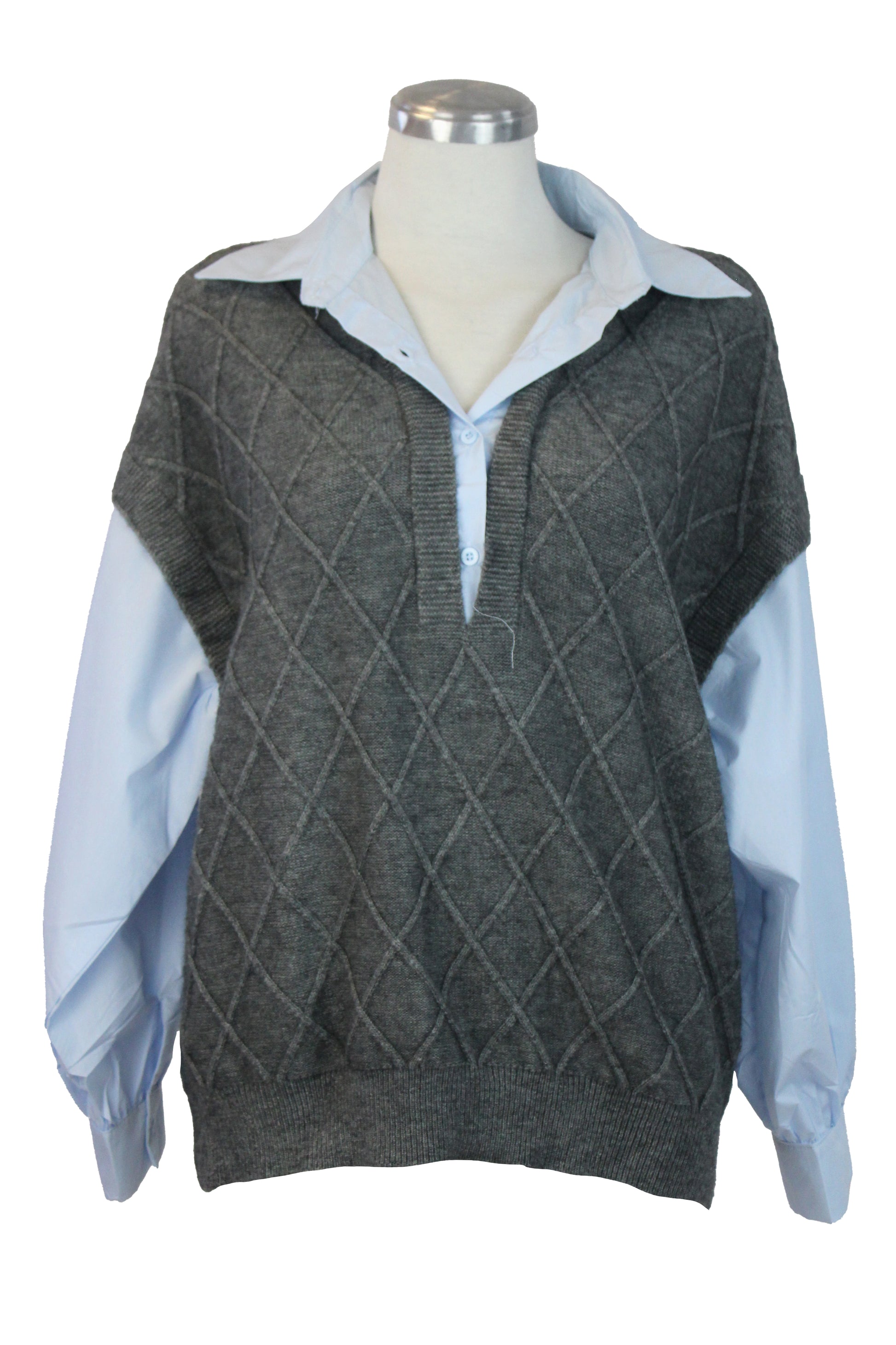 21323 Camisa Con Chaleco Afelpado