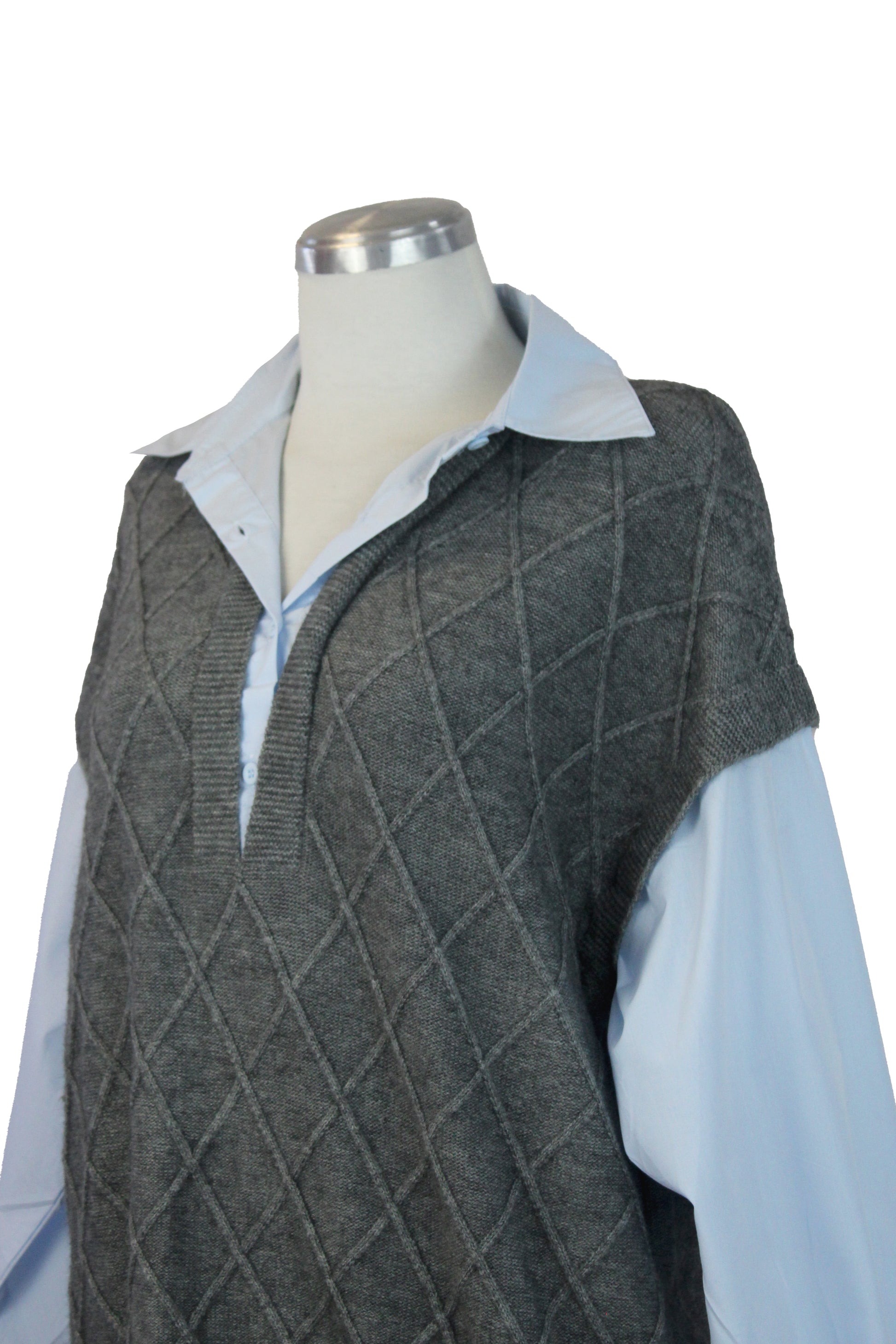 21323 Camisa Con Chaleco Afelpado