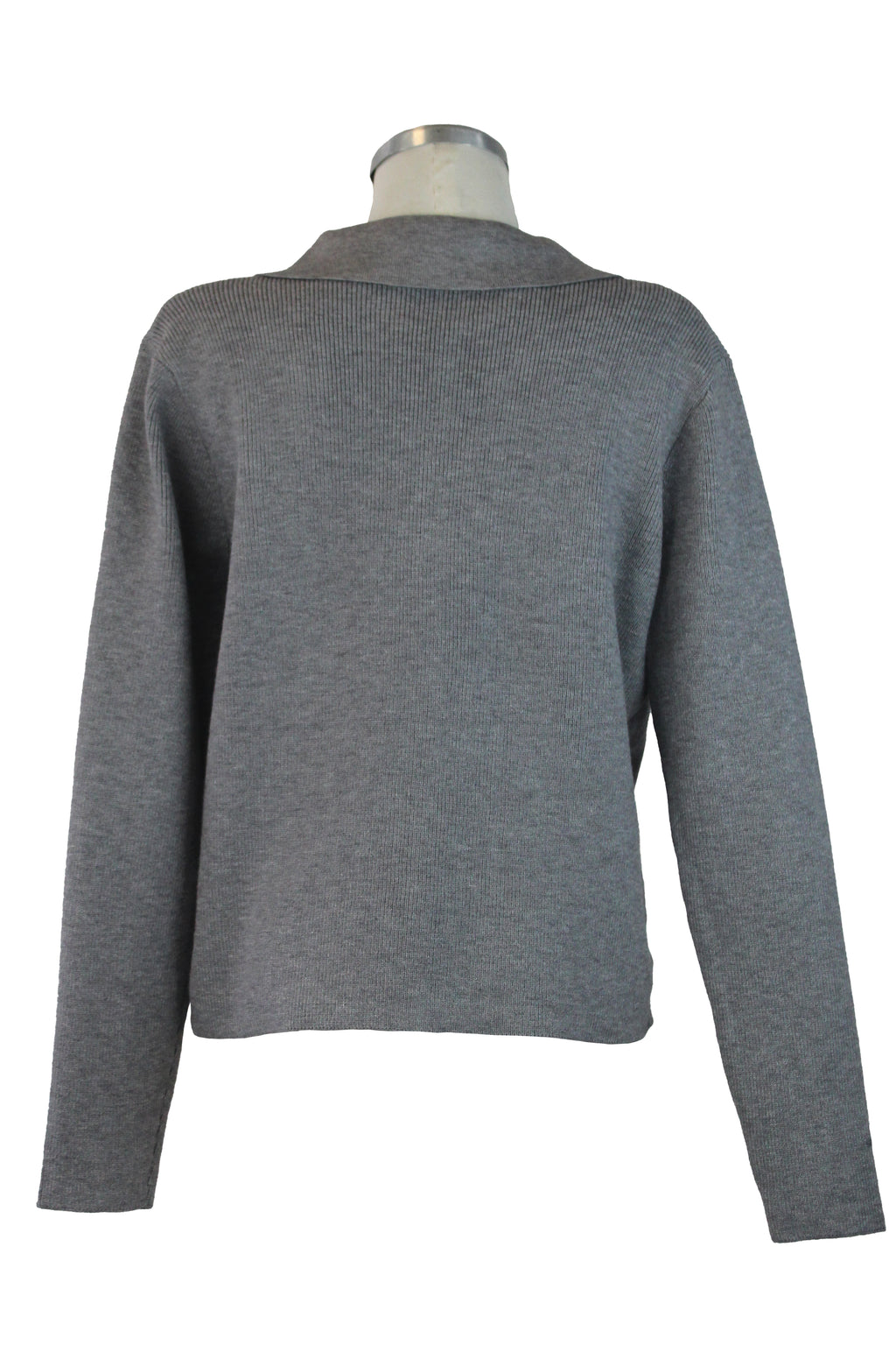 ZM-11791 Suéter Abotonado con Cuello Tipo Camisa