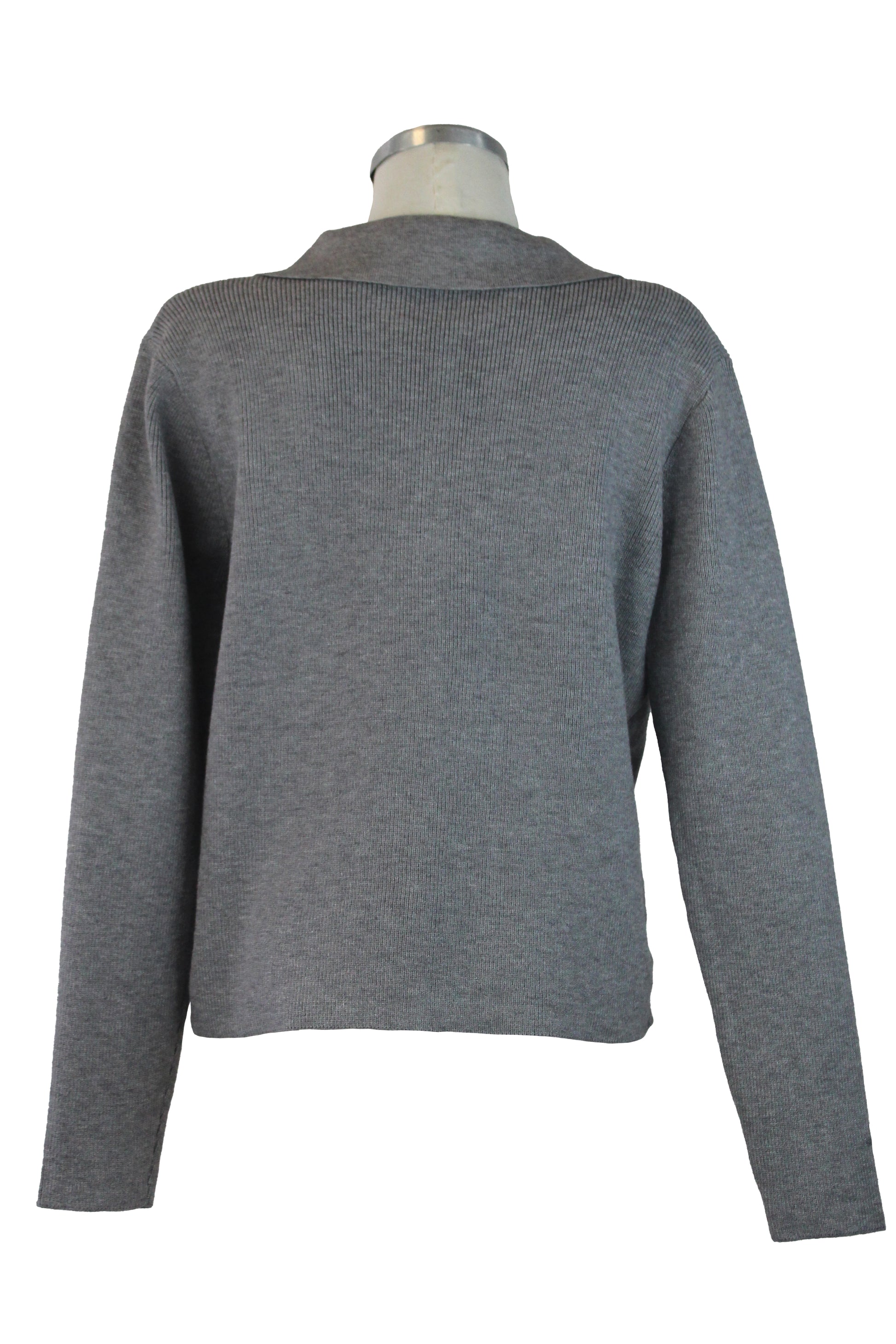 ZM-11791 Suéter Abotonado con Cuello Tipo Camisa