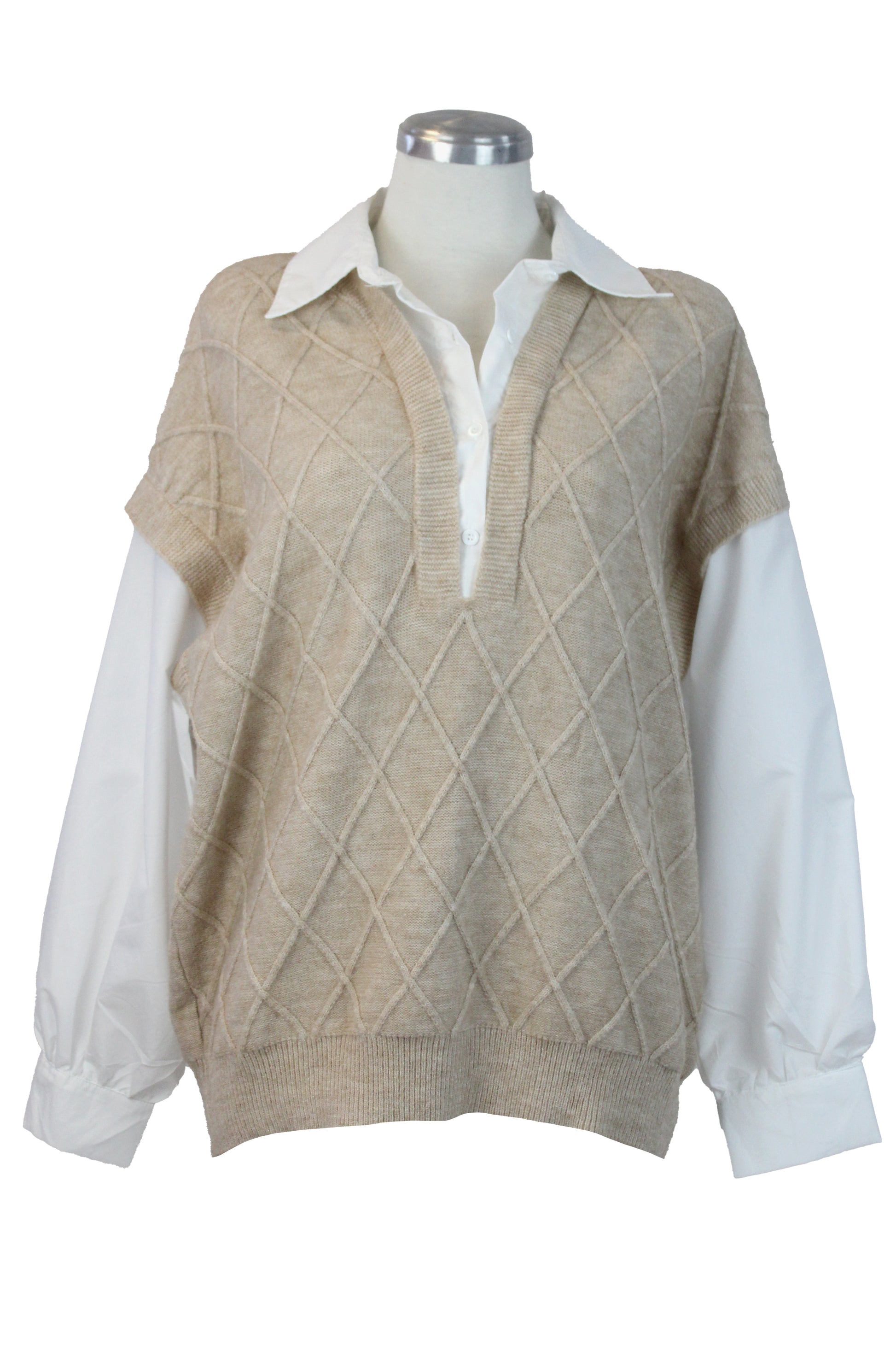 21323 Camisa Con Chaleco Afelpado