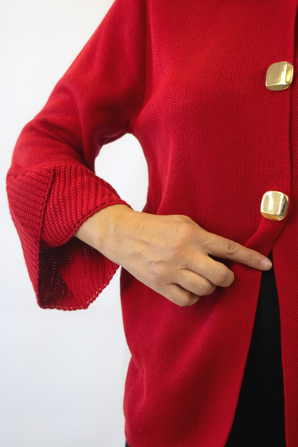 25606 Suéter Tejido de Botones Cuadrados