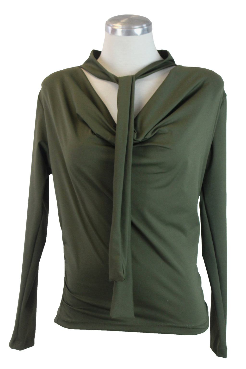 1327LCJ Blusa Manga Larga Cuello Suelto con Listón