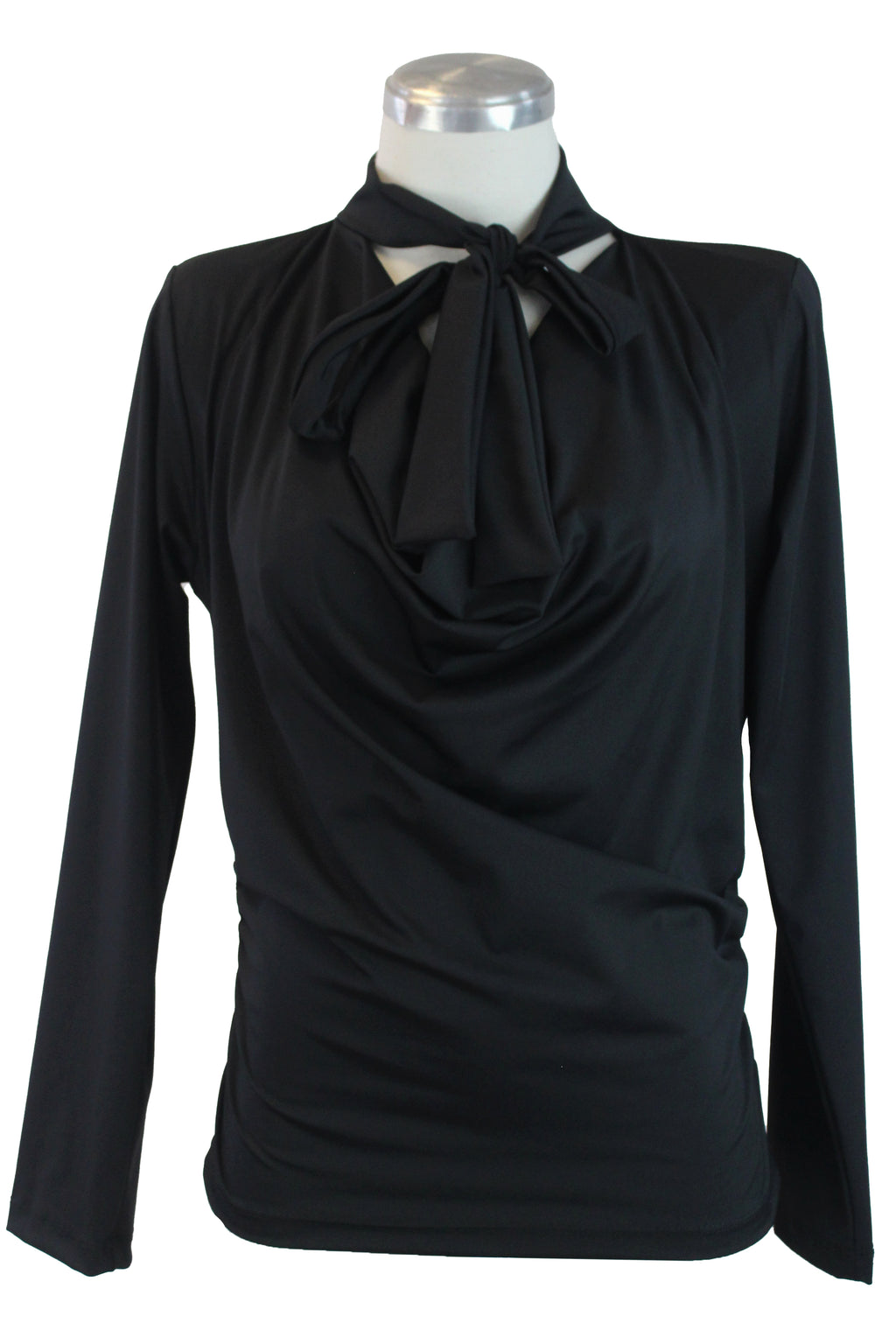 1327LCJ Blusa Manga Larga Cuello Suelto con Listón