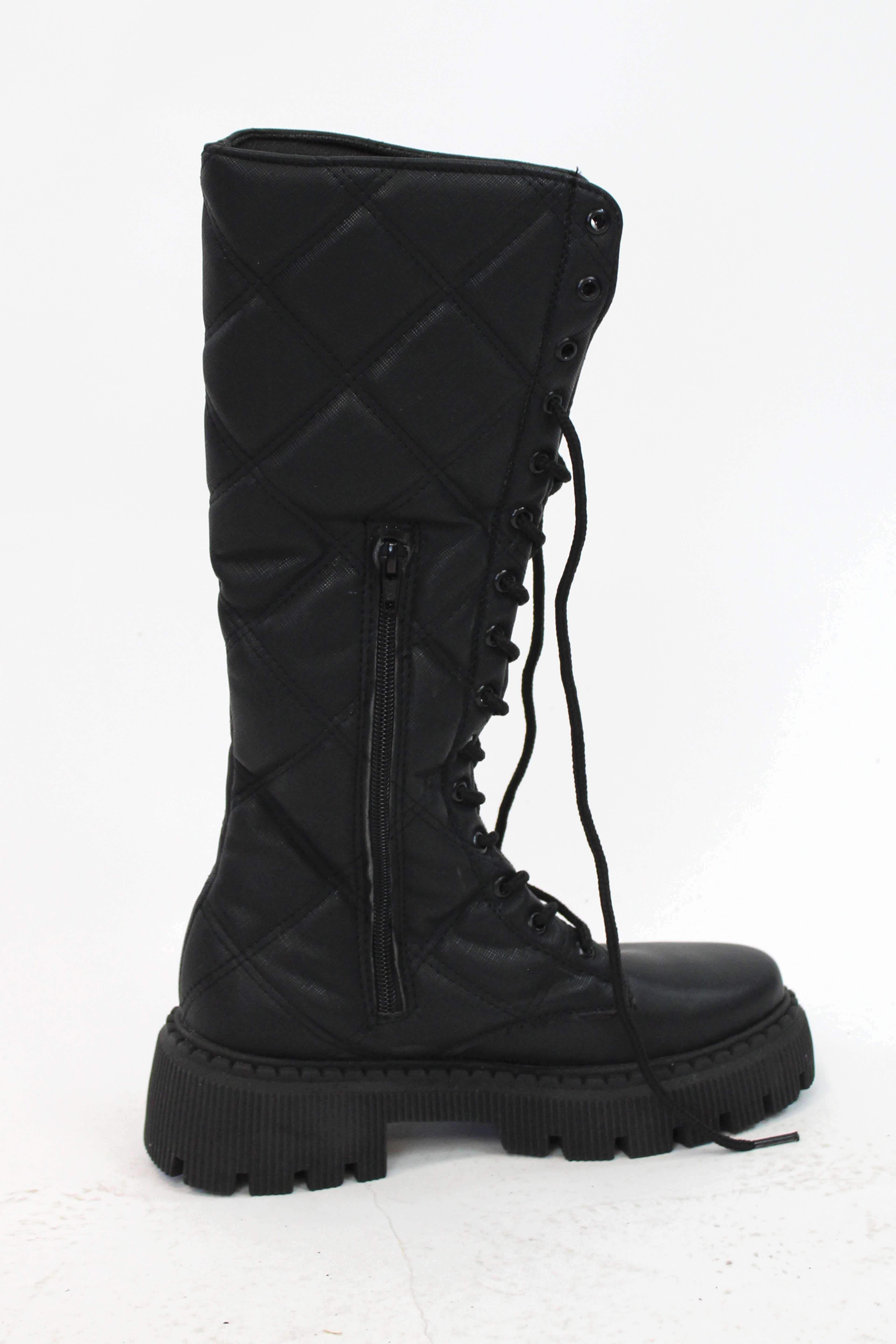 BT25 Bota Alta Tipo Militar Capitonado Rombo
