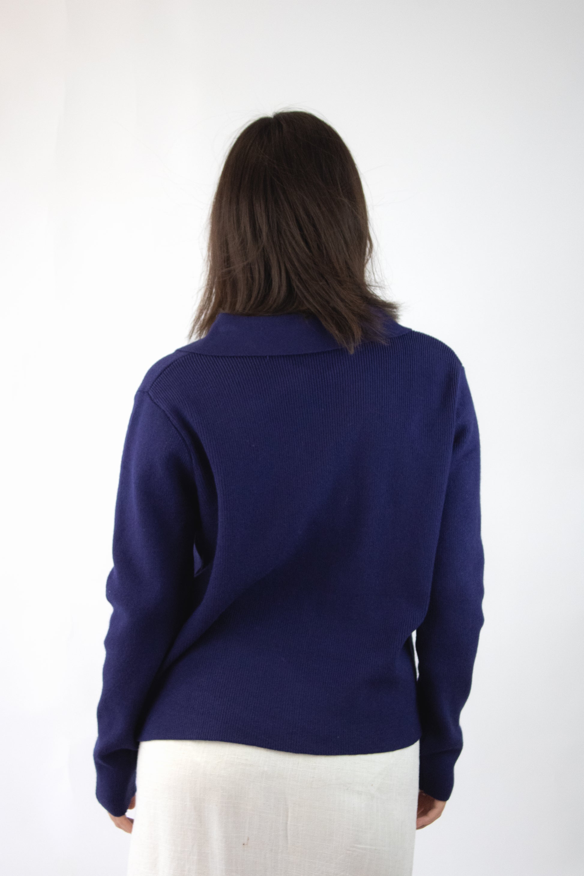 ZM-11791 Suéter Abotonado con Cuello Tipo Camisa
