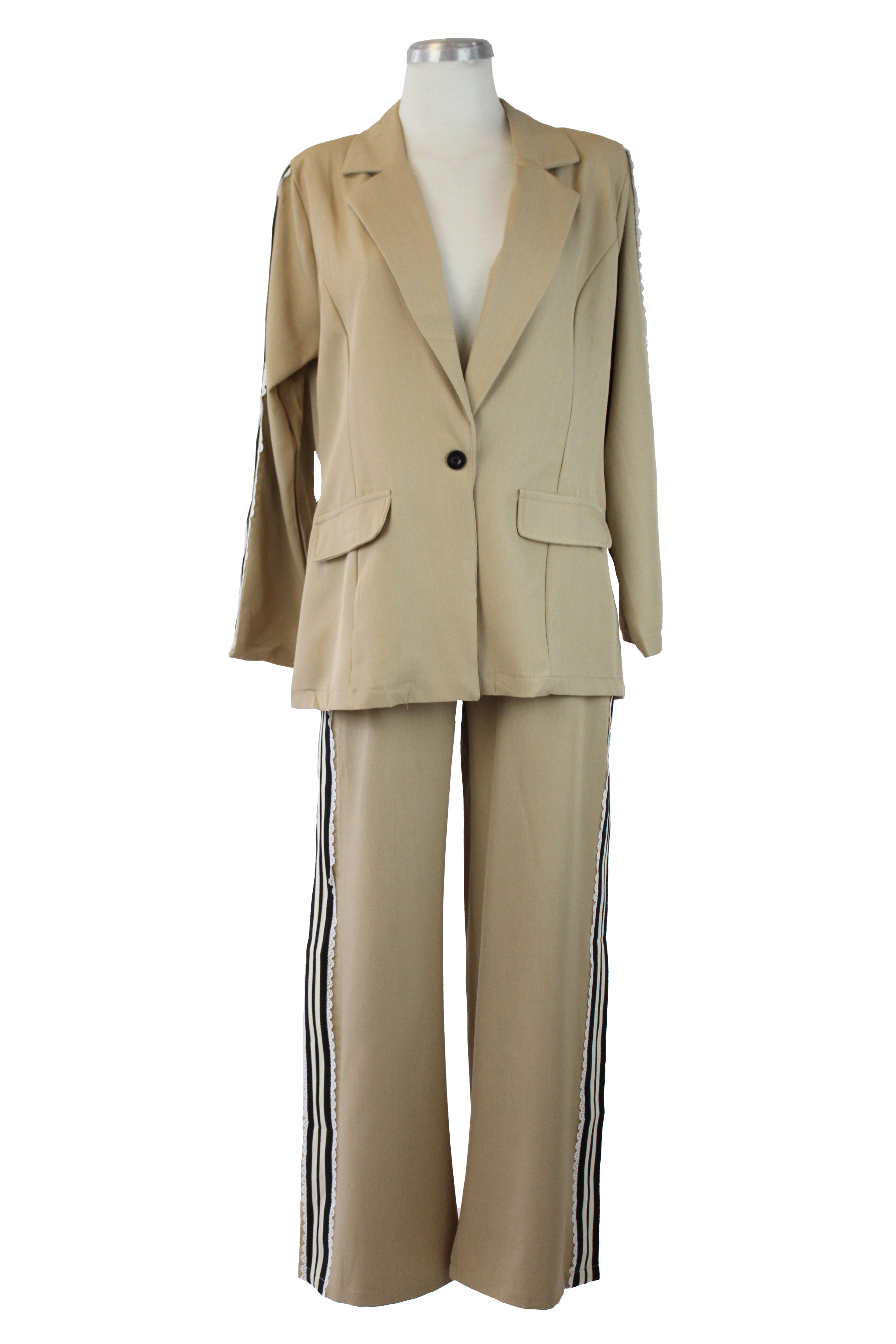 ZS01200 Conjunto Saco Con Encaje Lateral