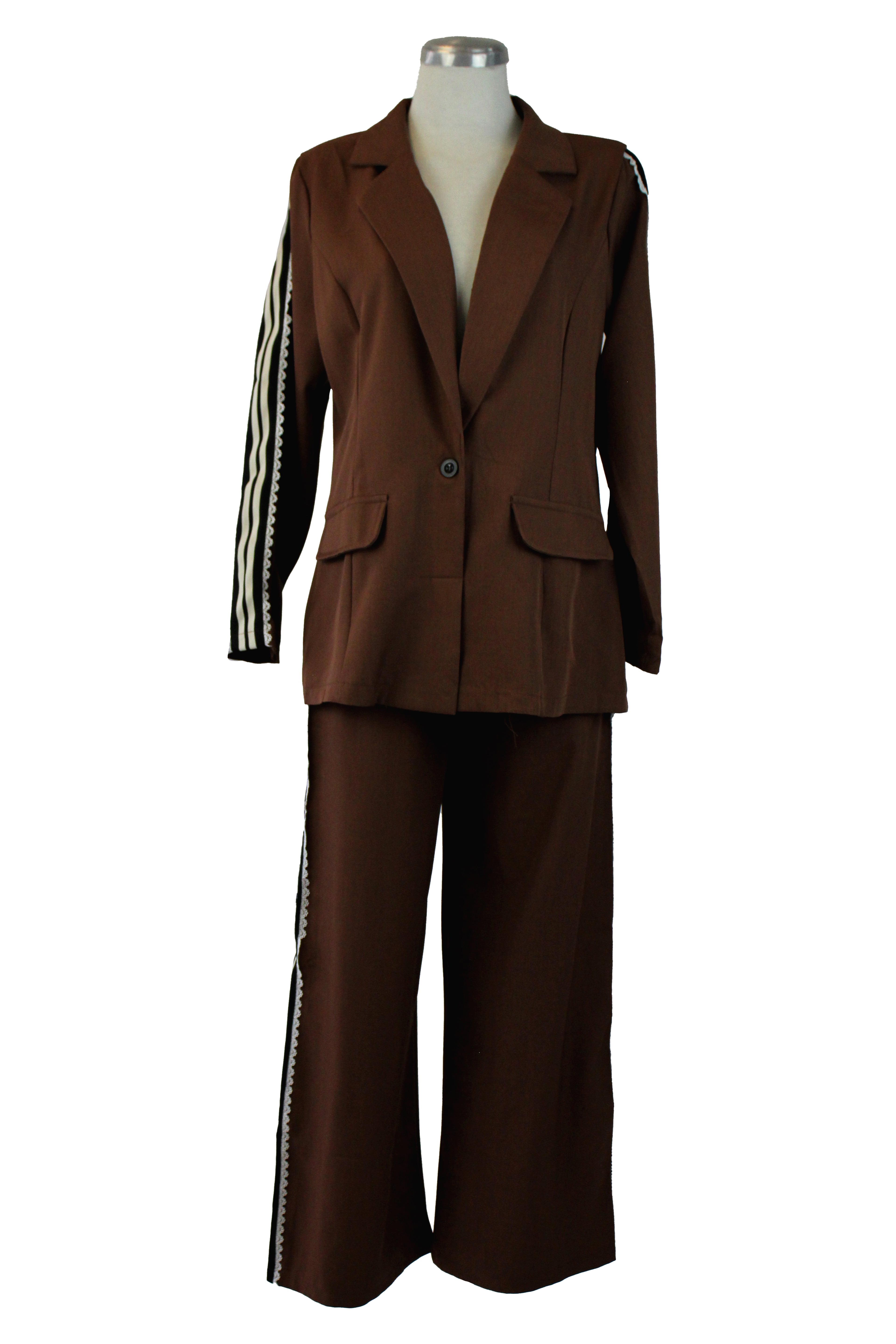 ZS01200 Conjunto Saco Con Encaje Lateral