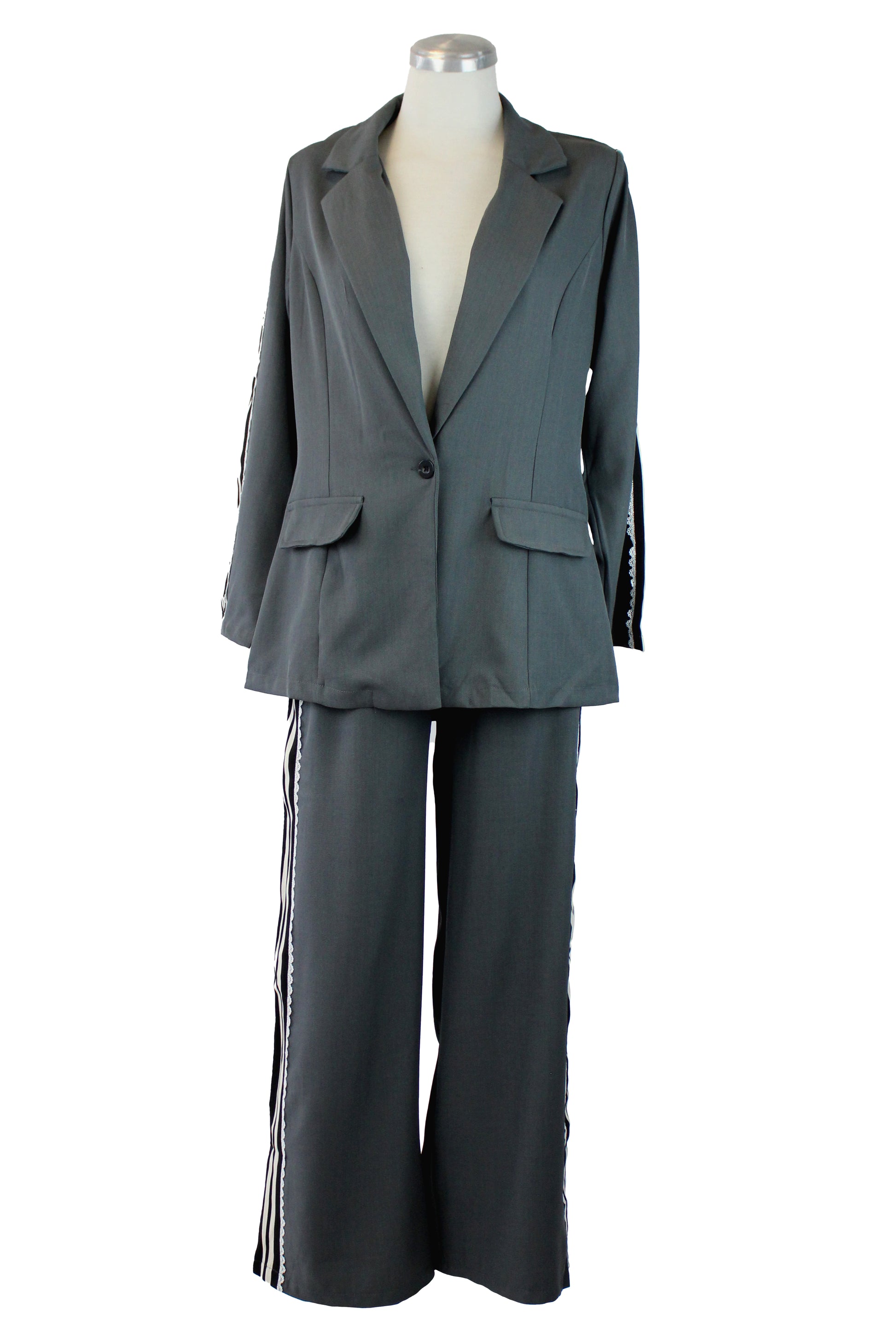 ZS01200 Conjunto Saco Con Encaje Lateral