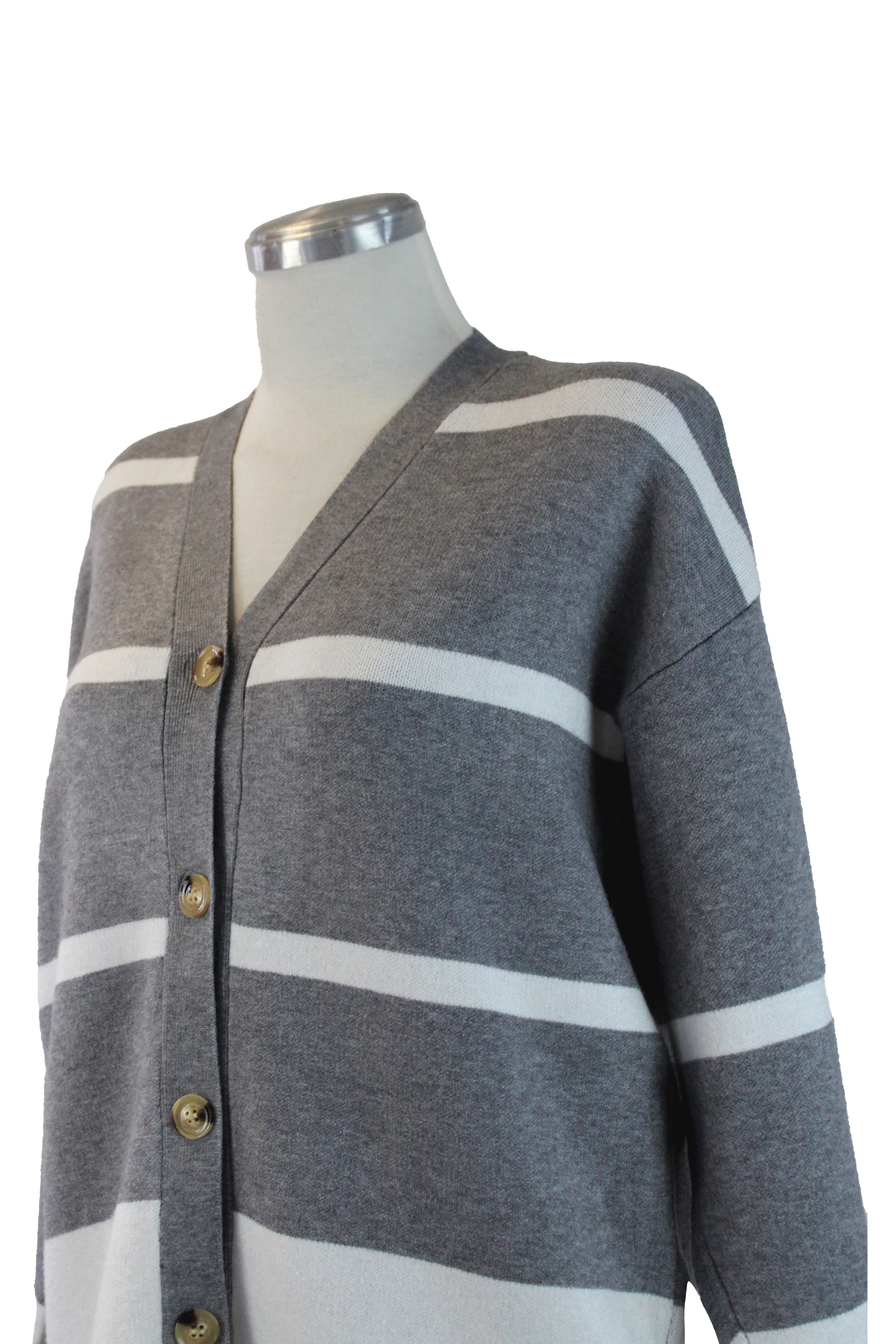 XA070 Conjunto Tipo Suéter con Líneas Horizontales