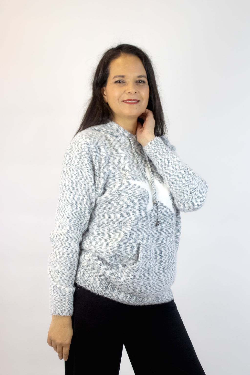 812 Suéter Afelpado Puntos y Estrella al Centro