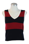 24325 Chaleco Tejido Rayas Bicolor