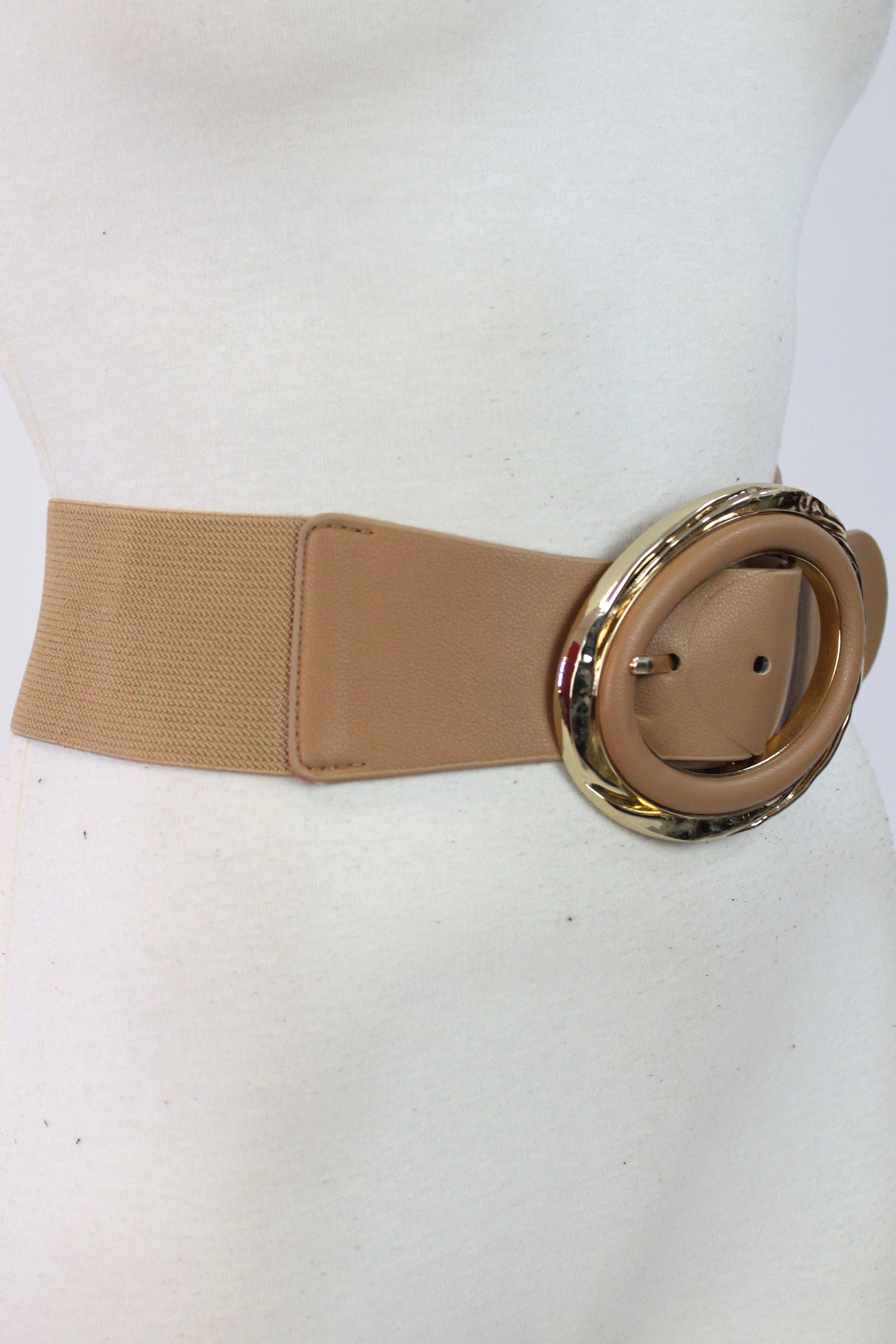 TTB-78 Cinto con Elástico Hebilla Ovalada Doble