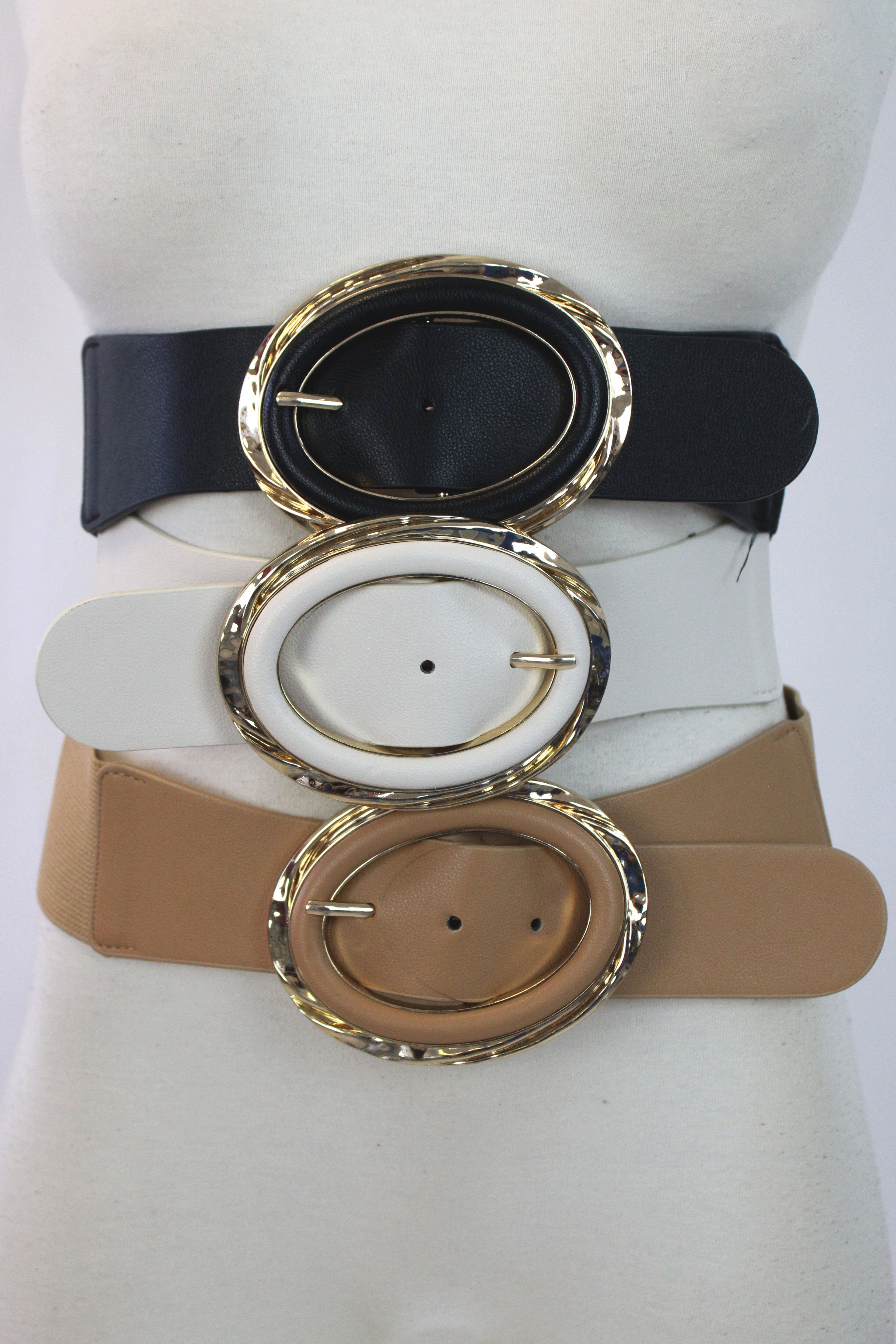 TTB-78 Cinto con Elástico Hebilla Ovalada Doble