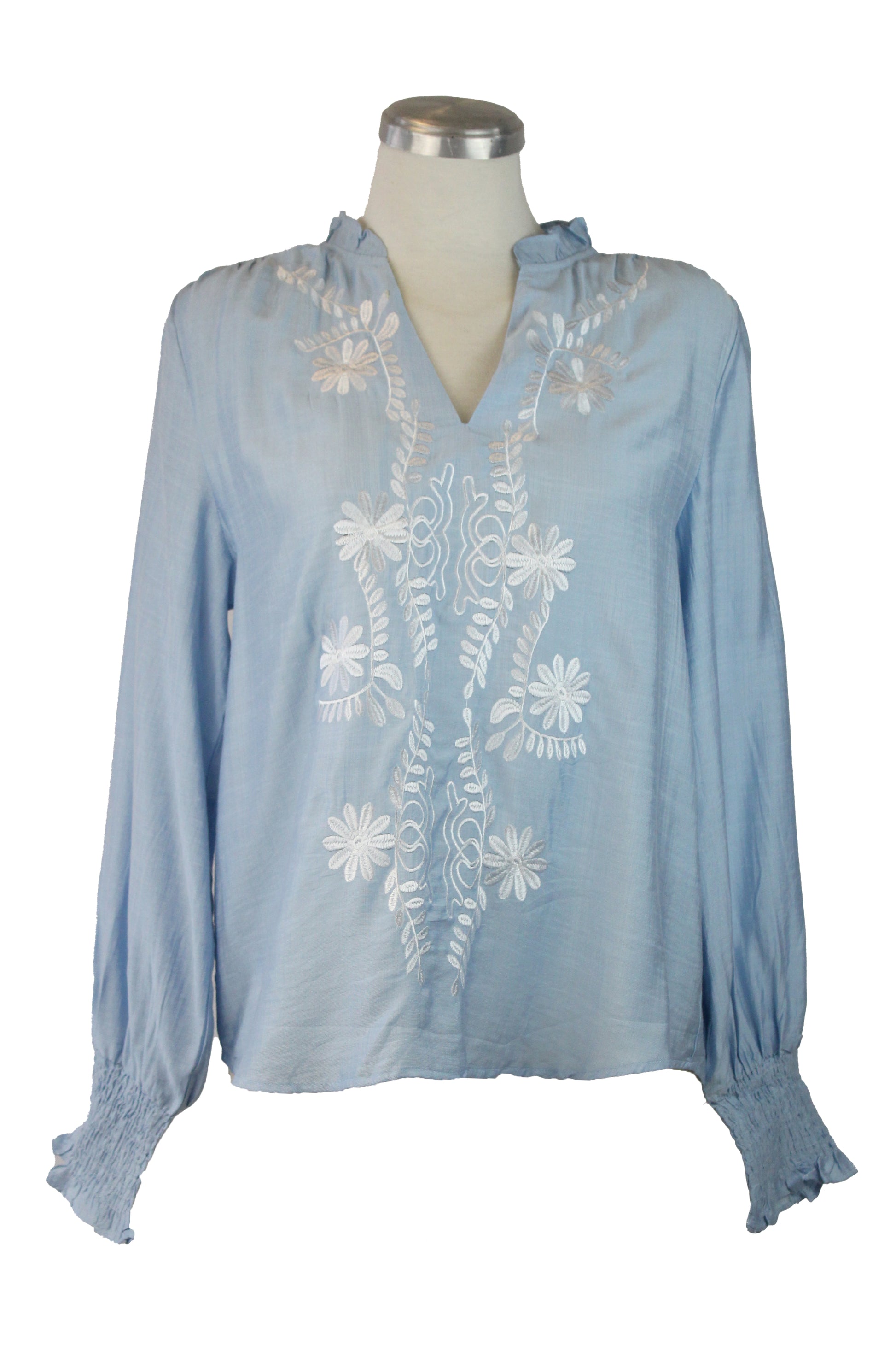 YM16060 Blusa Manga Larga Bordada