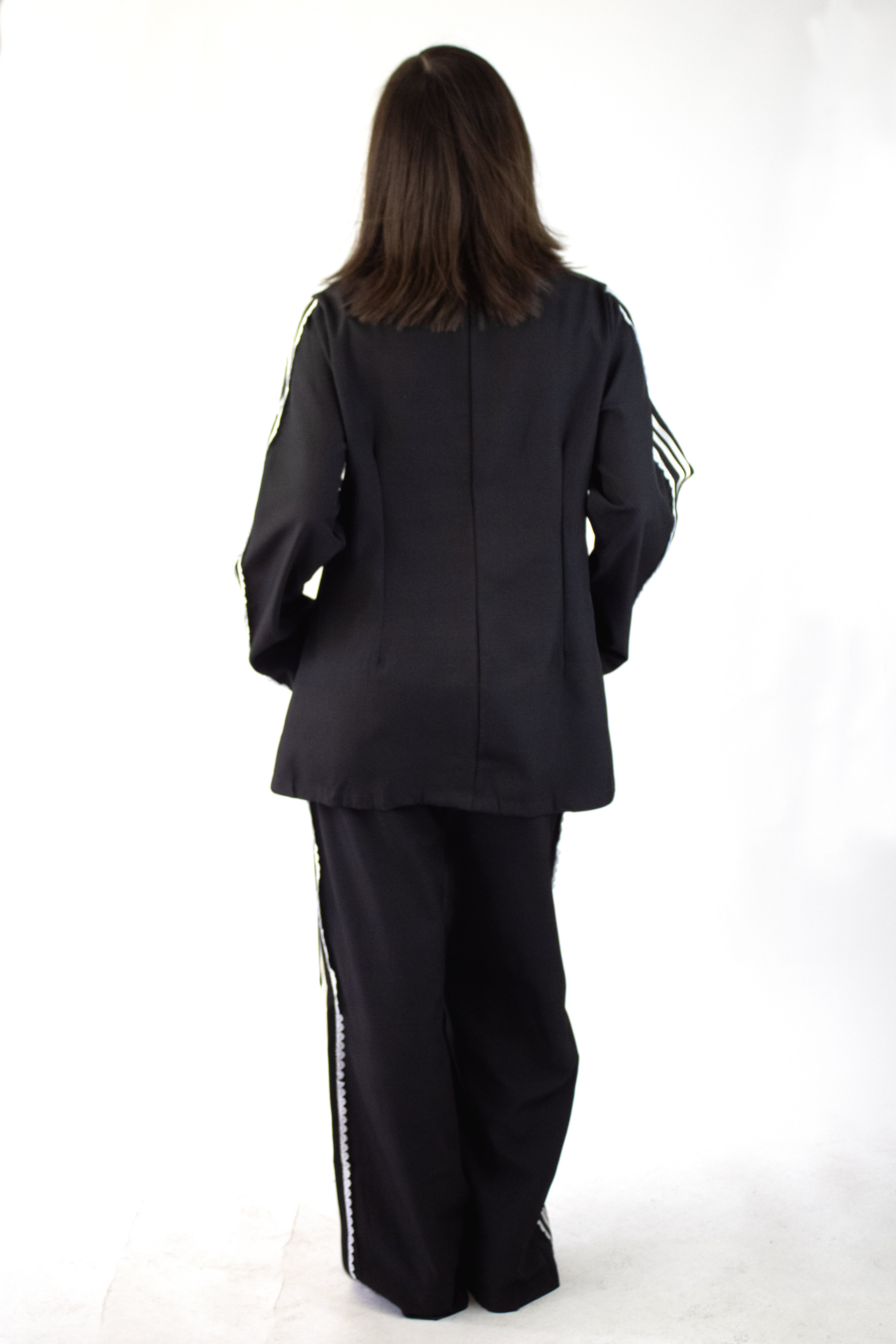 ZS01200 Conjunto Saco Con Encaje Lateral