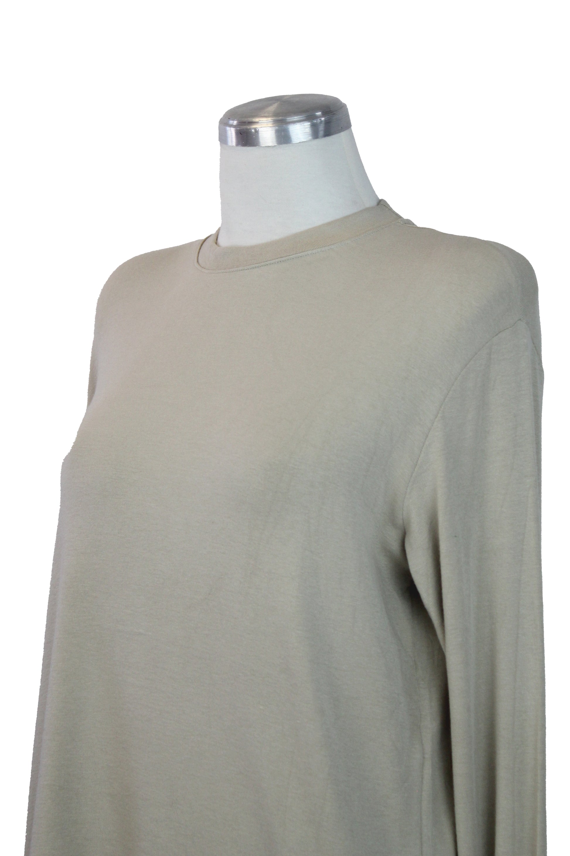 T3259-1 Blusa Lisa Manga Larga Cuello Redondo