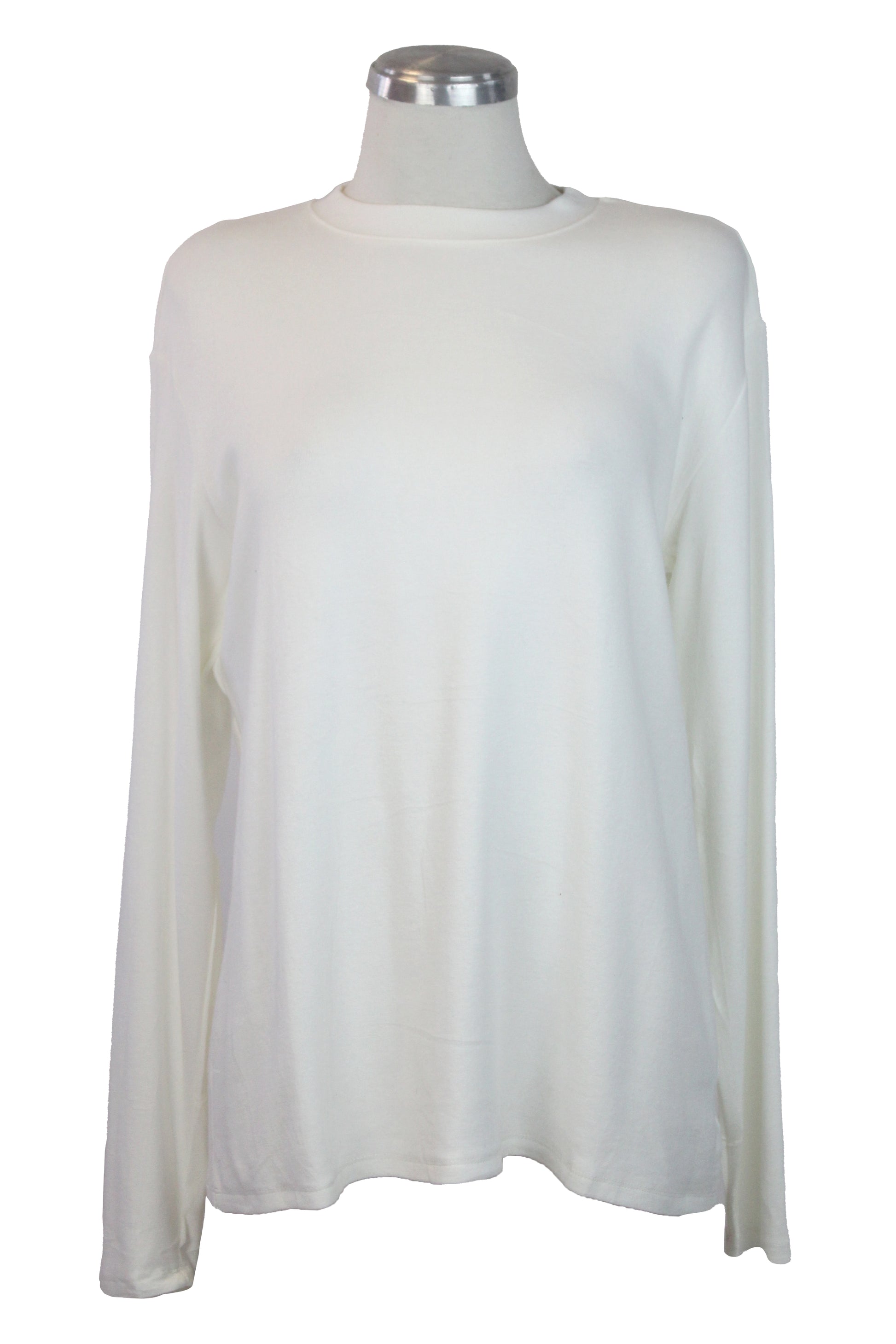 T3259-1 Blusa Lisa Manga Larga Cuello Redondo