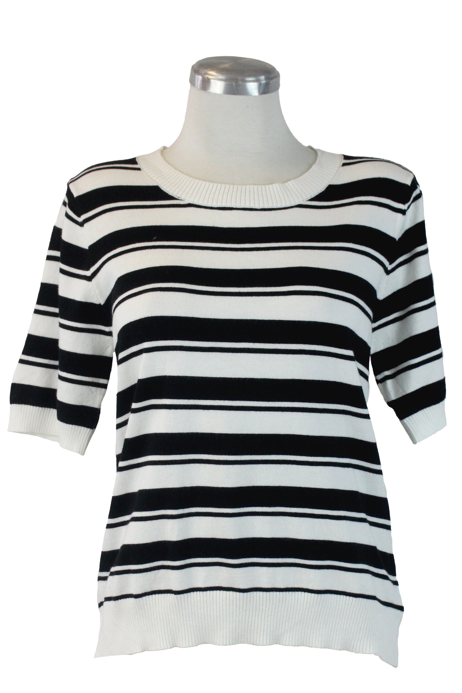5613 Blusa Manga 2/4 Doble Franja