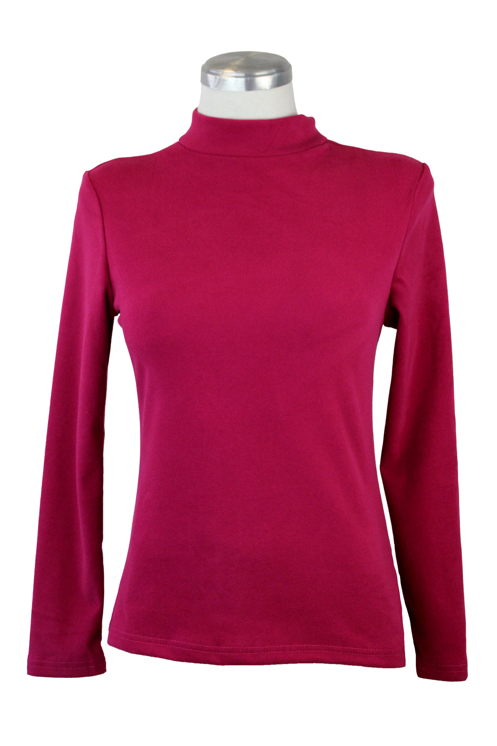 JW3089 Blusa Lisa Afelpada con Cuello Tortuga