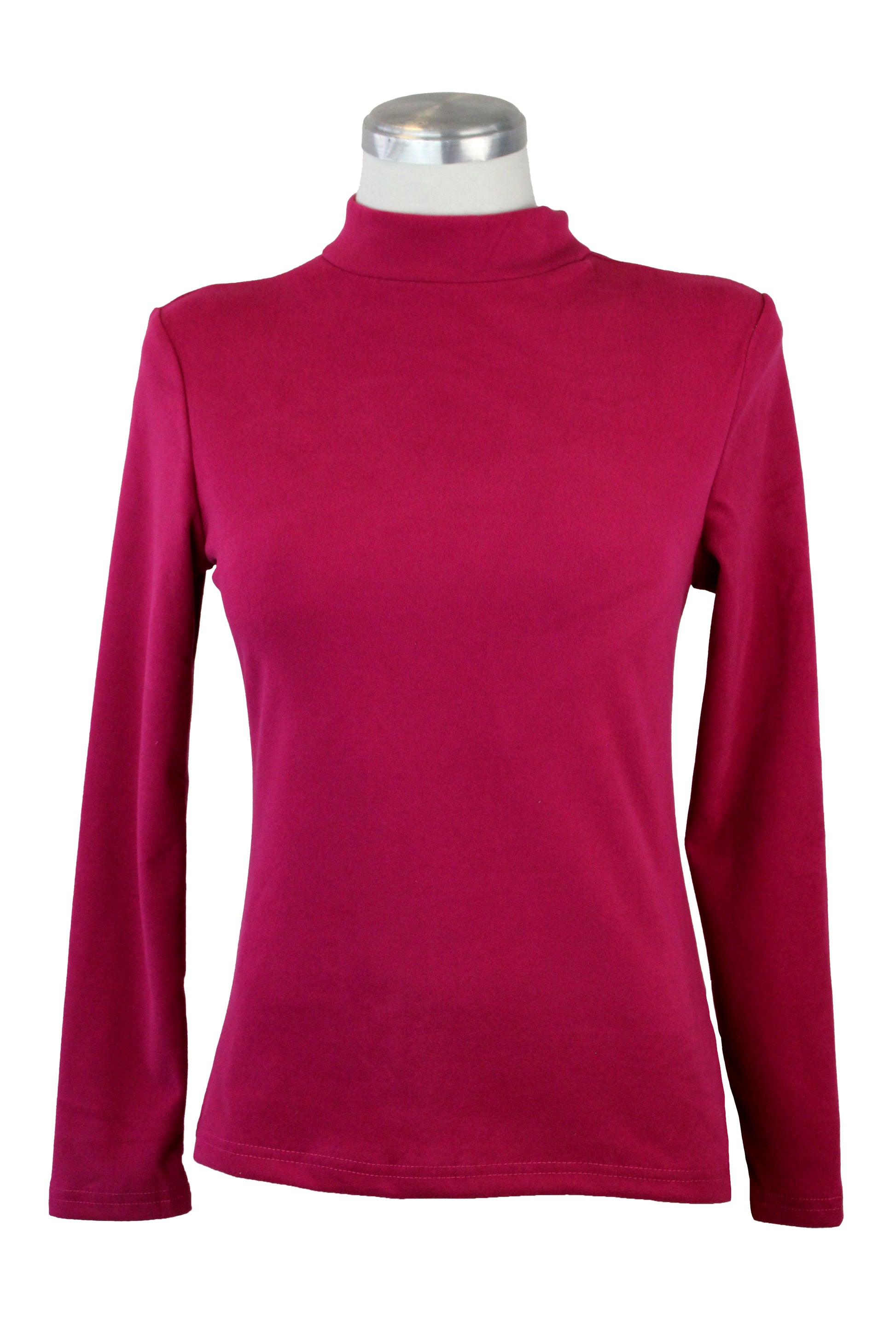 JW3089 Blusa Lisa Afelpada con Cuello Tortuga