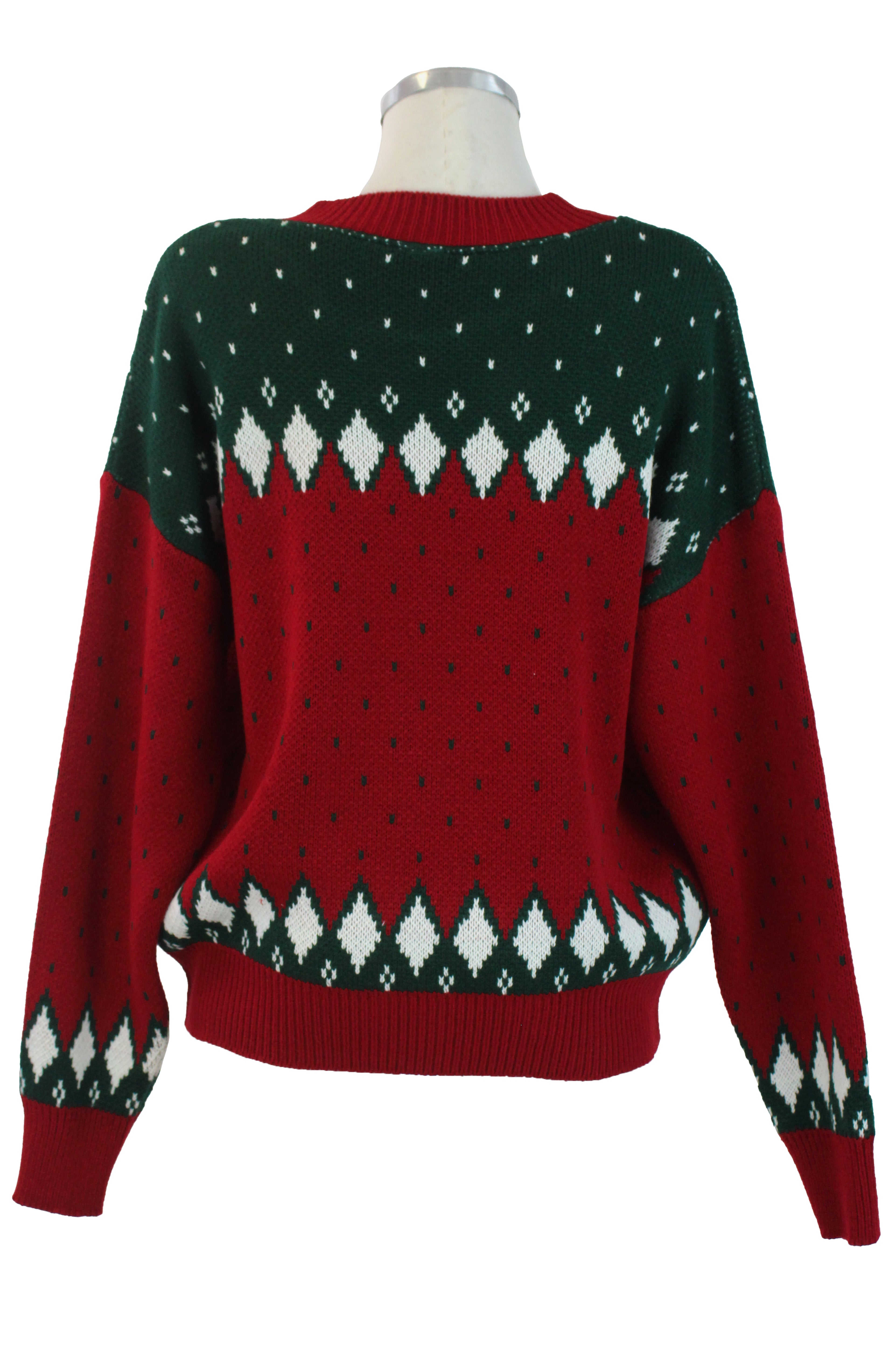 2555 Suéter Diseño Navideño Copo de Nieve con Piedras