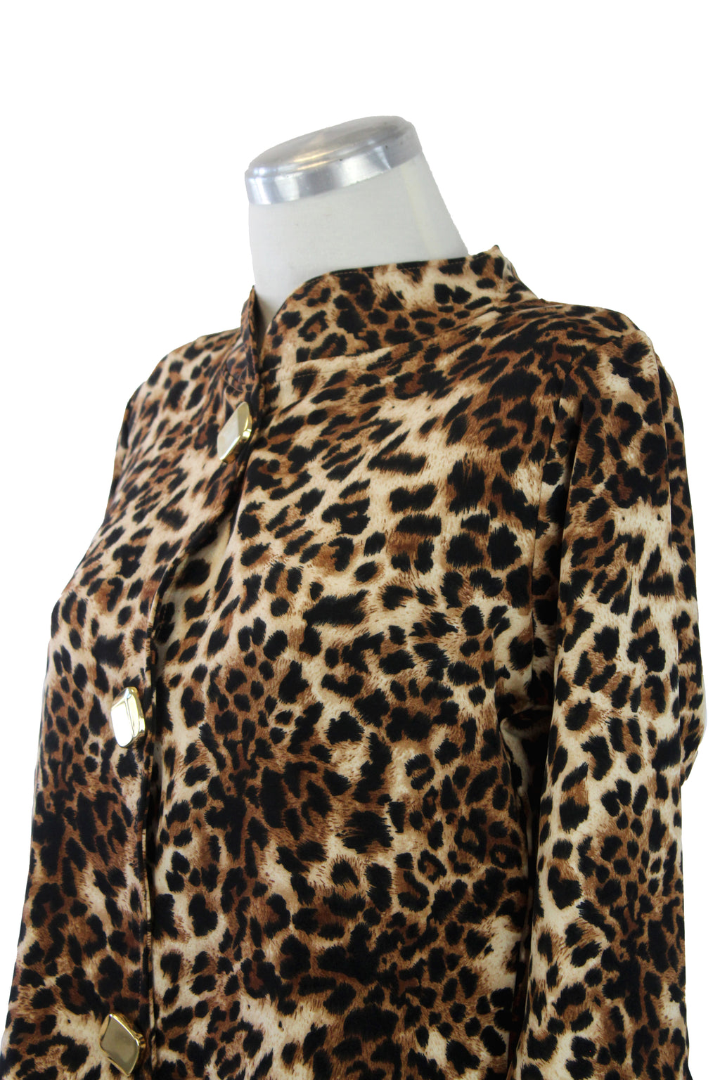 25376 Camisa Estampada Animalprint con Botones Cuadrados