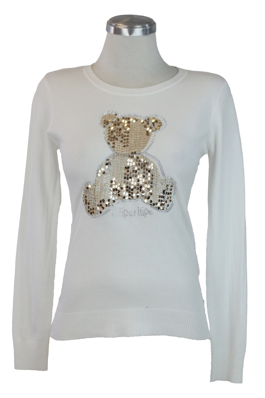 OJ-2796M Blusa Tipo Suéter Diseño Oso de Lentejuelas