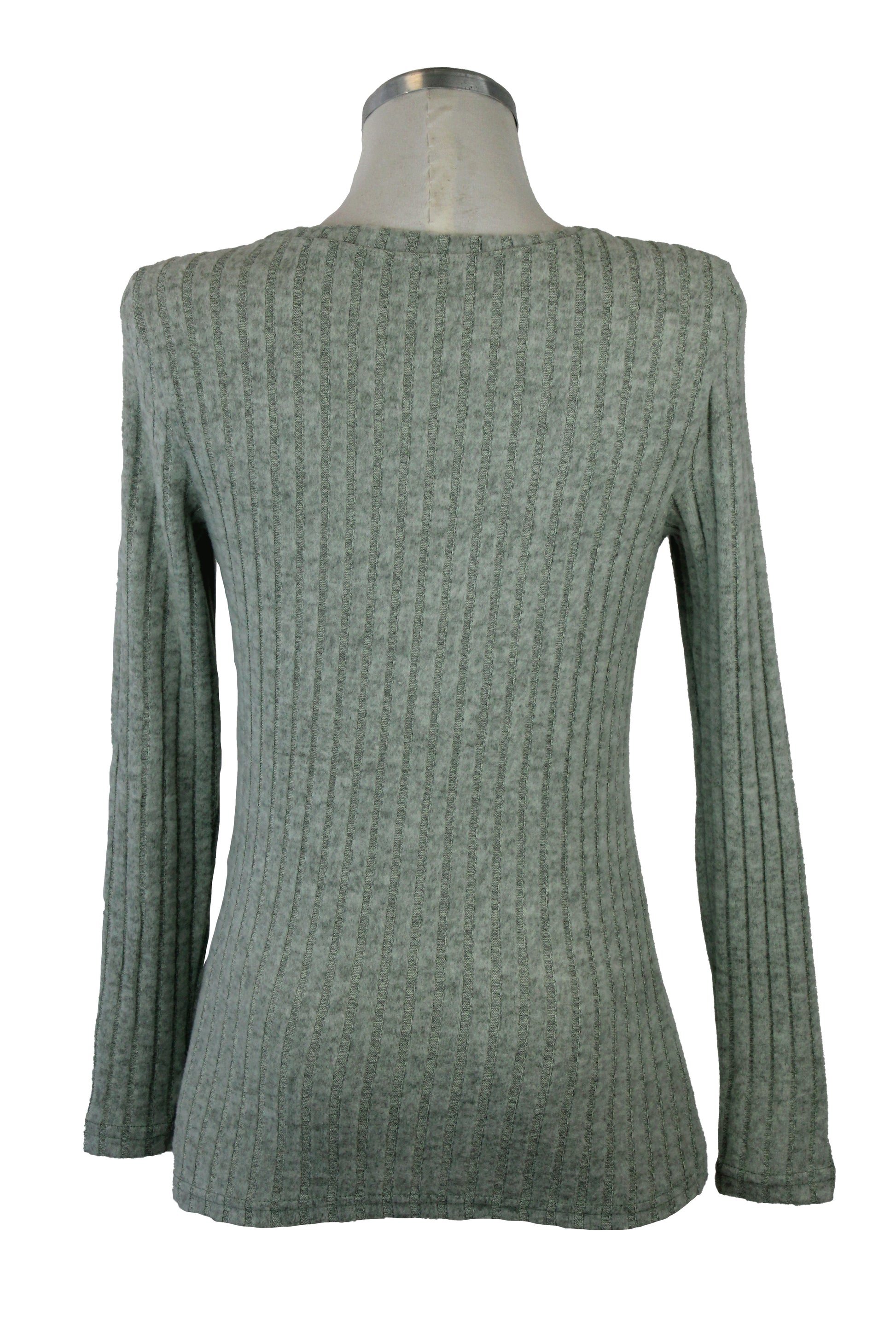 JW395 Blusa Líneas Verticales Afelpada