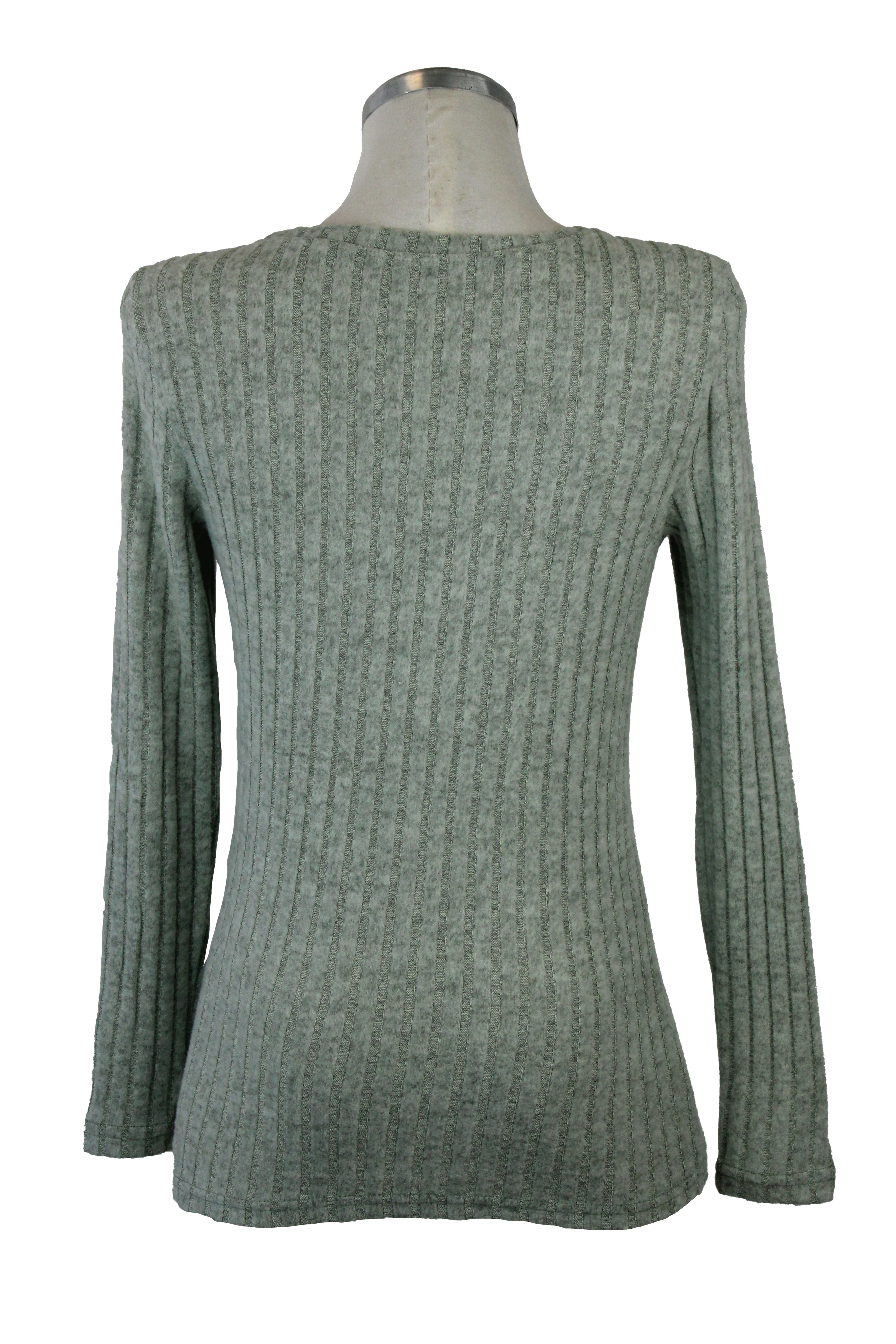 JW395 Blusa Líneas Verticales Afelpada