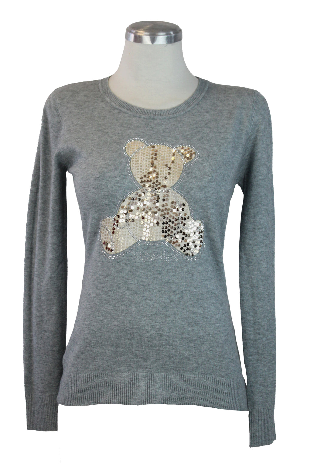 OJ-2796M Blusa Tipo Suéter Diseño Oso de Lentejuelas