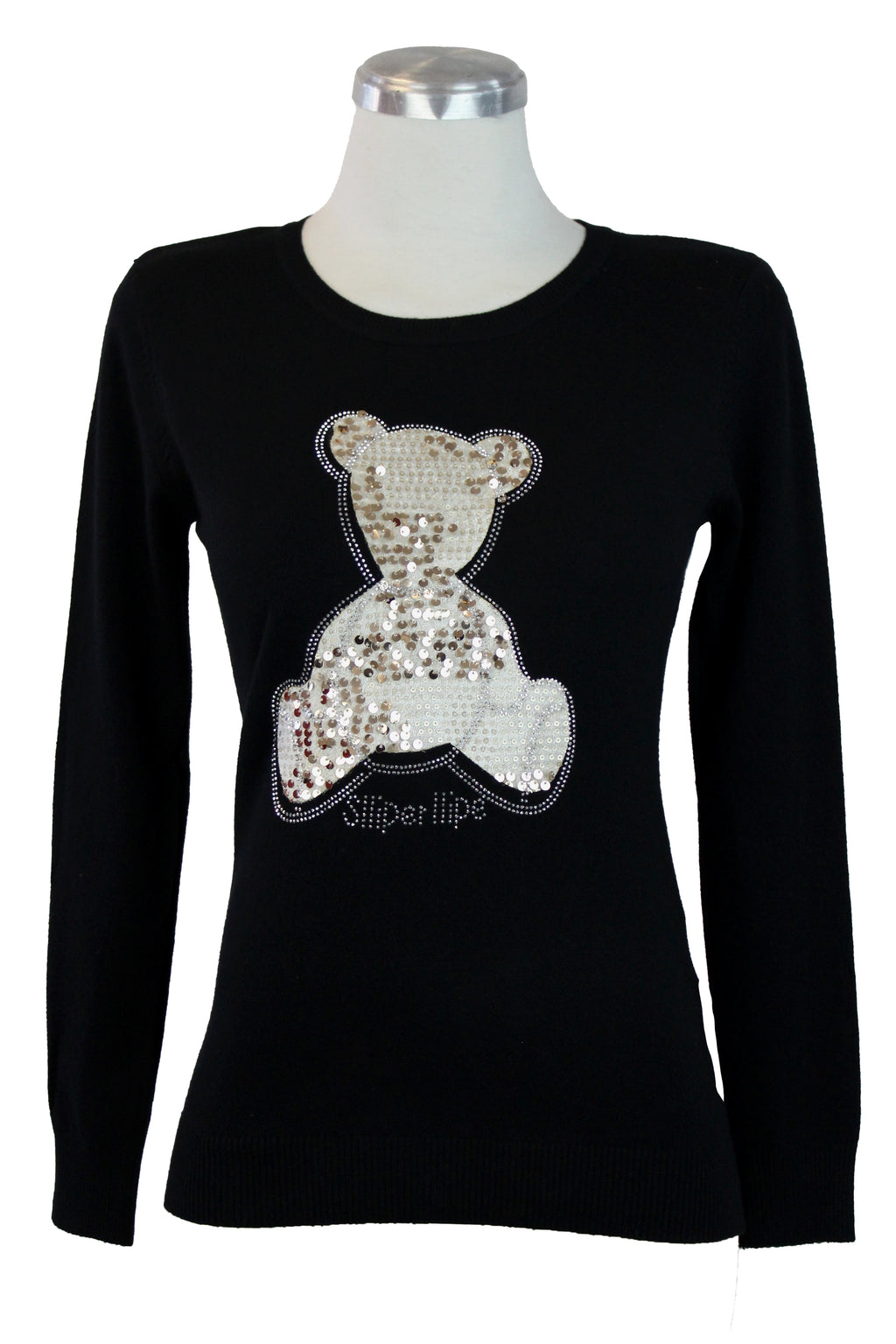 OJ-2796M Blusa Tipo Suéter Diseño Oso de Lentejuelas