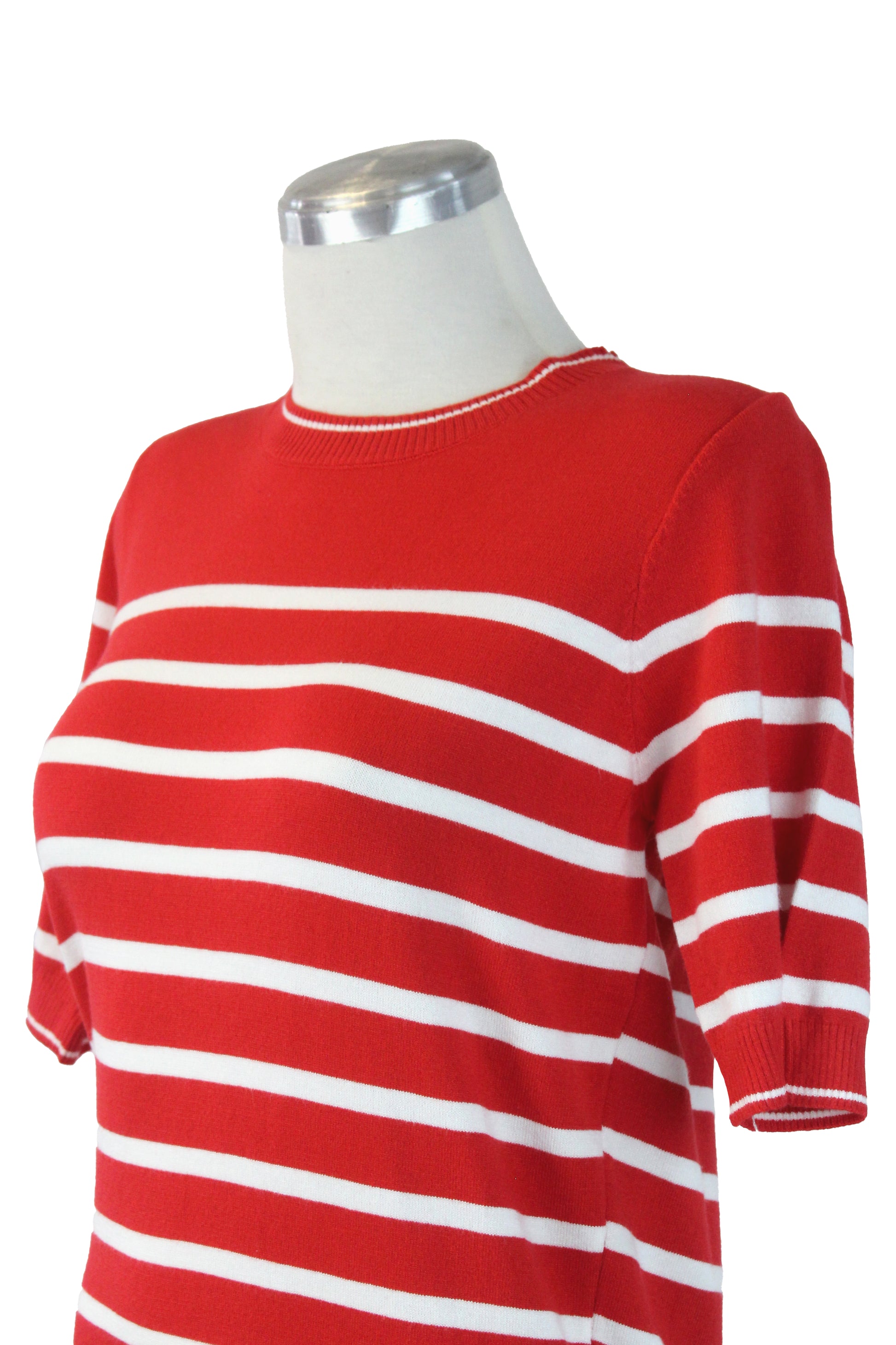 5628 Blusa Rayada Manga 2/4 Cuello con Franja