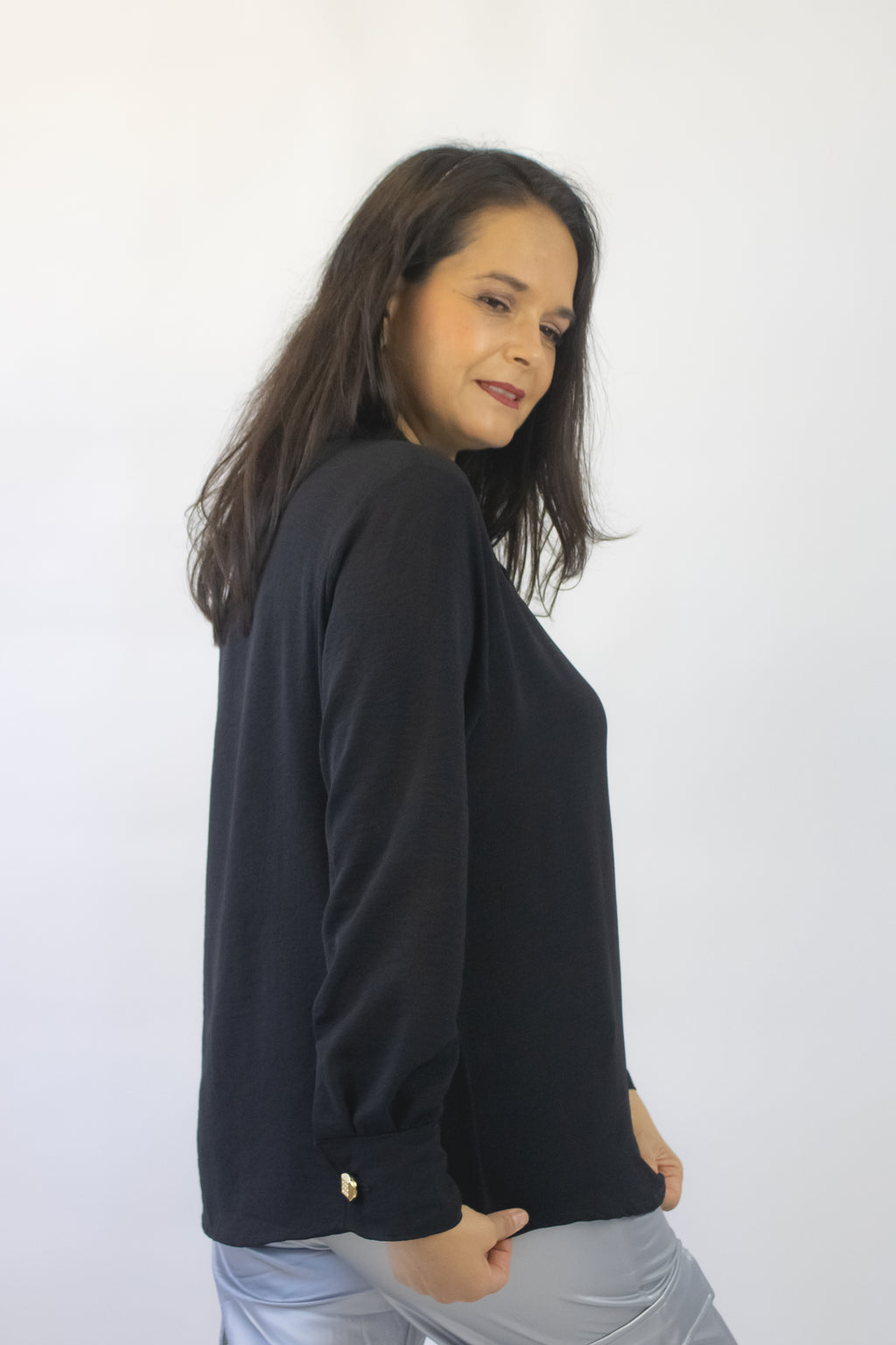 25351 Camisa Lisa Variedad de Botones