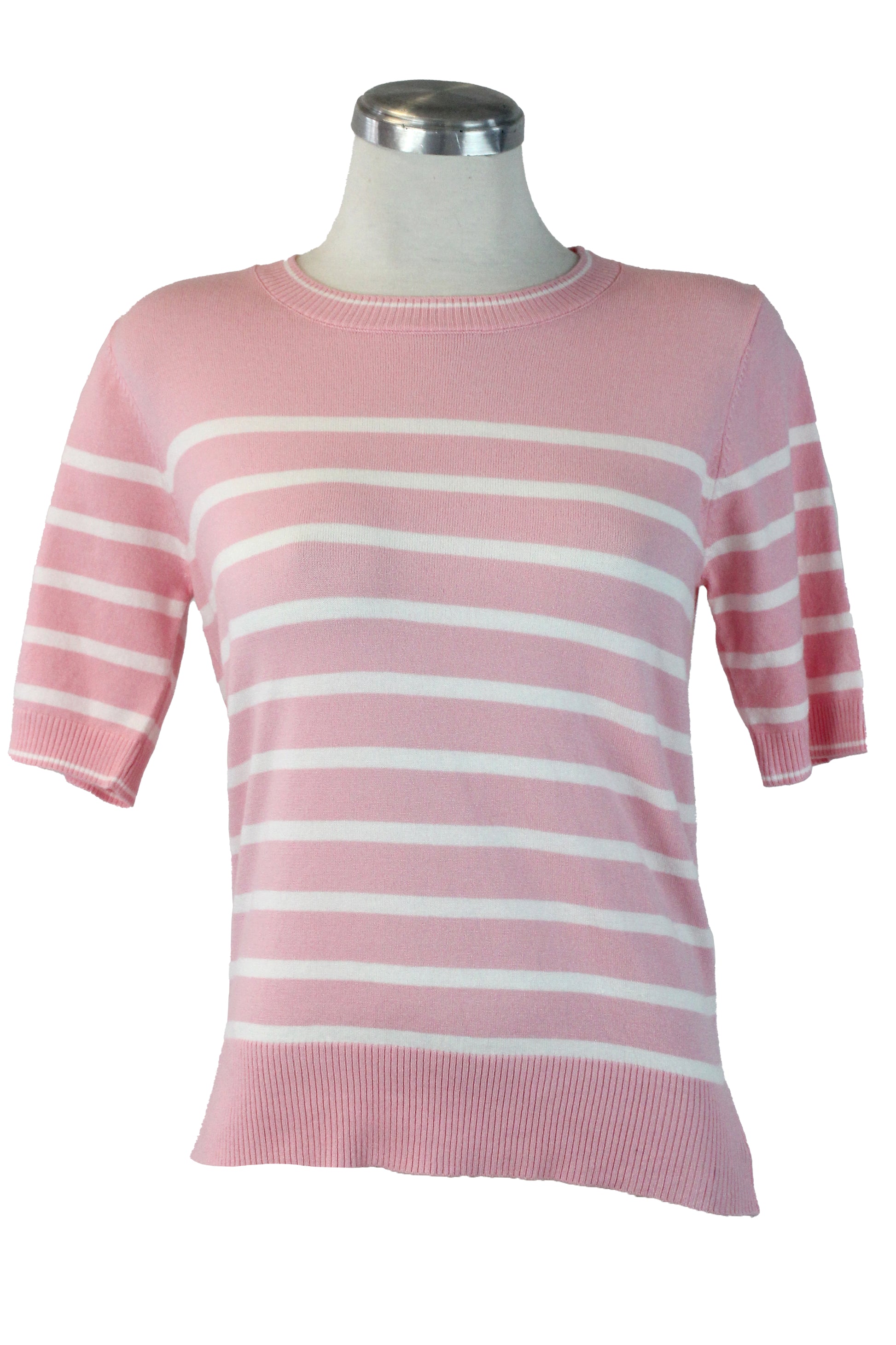 5628 Blusa Rayada Manga 2/4 Cuello con Franja