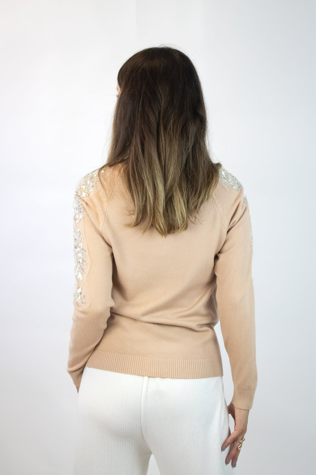 NN-23586 Suéter Lisa con Lentejuelas en Hombros