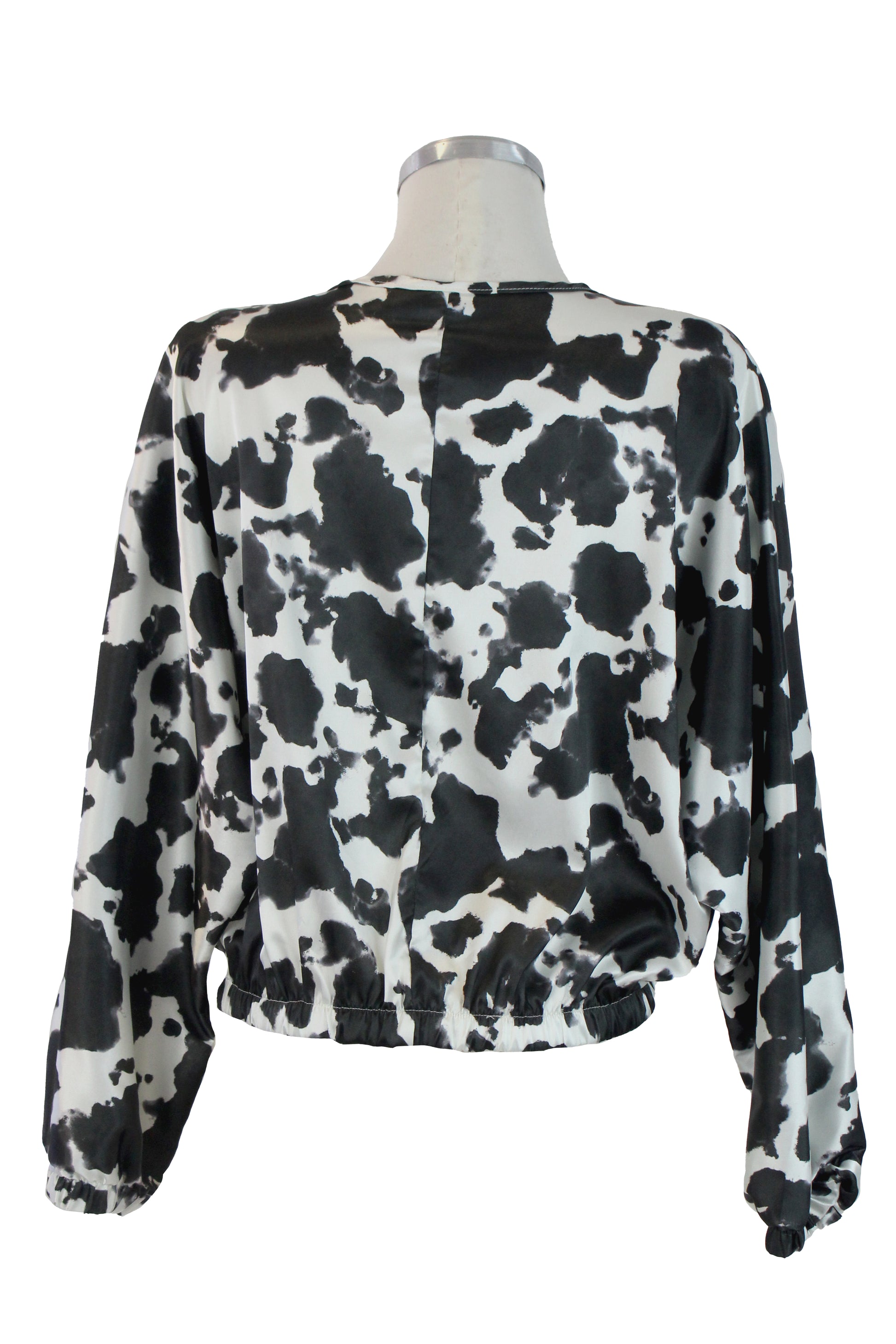 1318SVJ1 Blusa Estampado Vaca Escote Largo