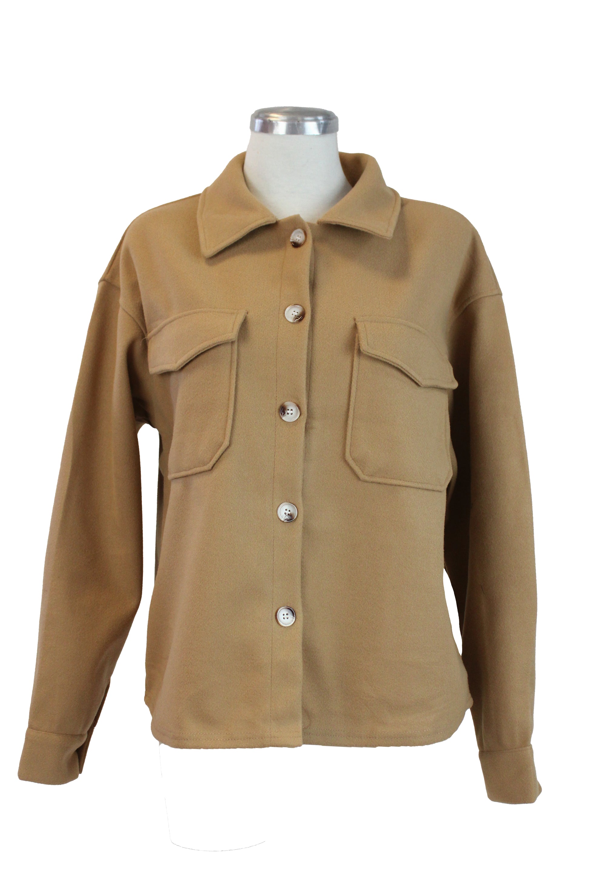 YD470 Chaqueta con Bolsillos y Botón Marmoleado