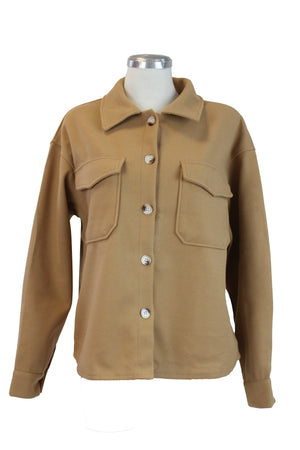 YD470 Chaqueta con Bolsillos y Botón Marmoleado