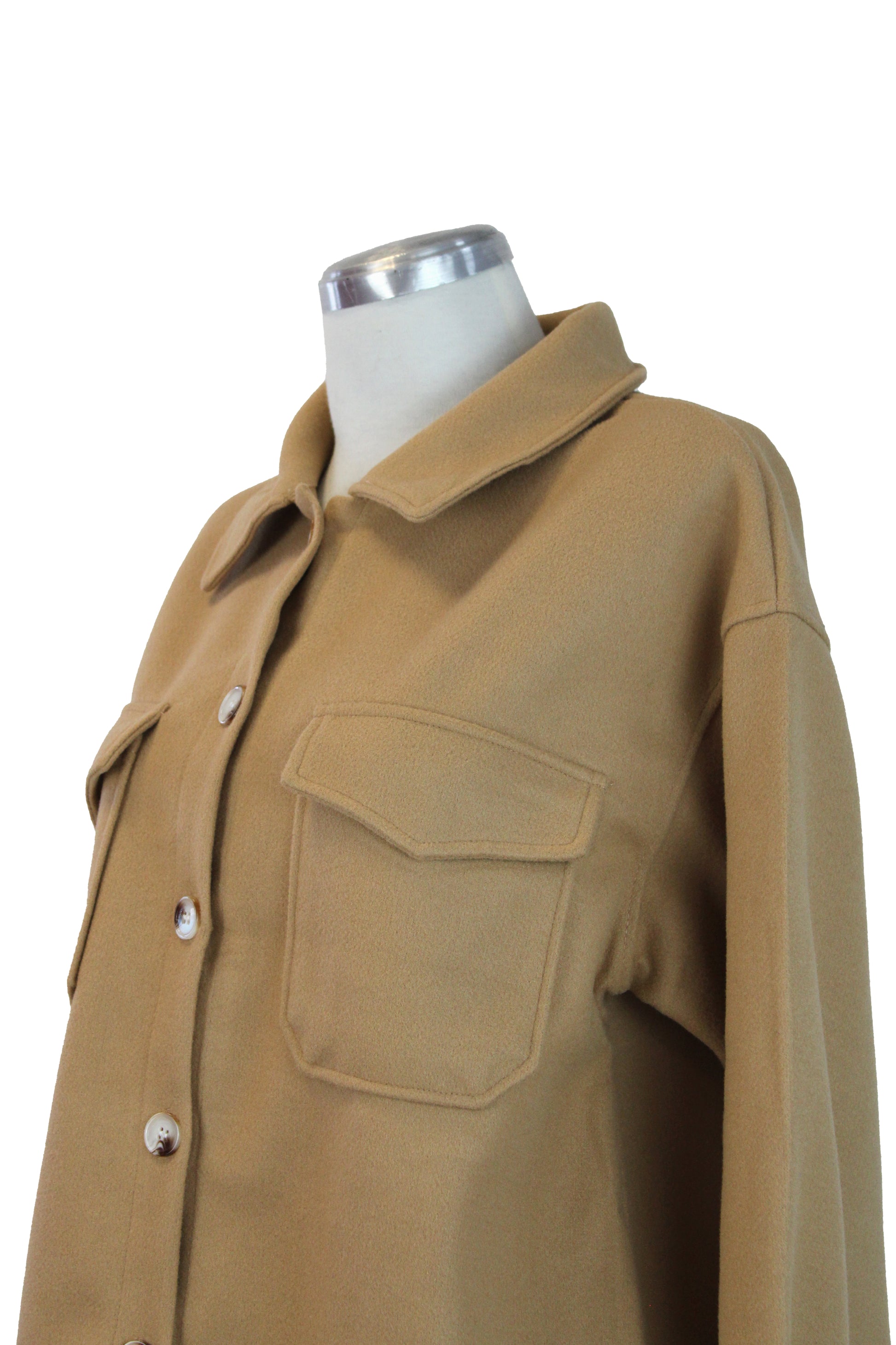 YD470 Chaqueta con Bolsillos y Botón Marmoleado